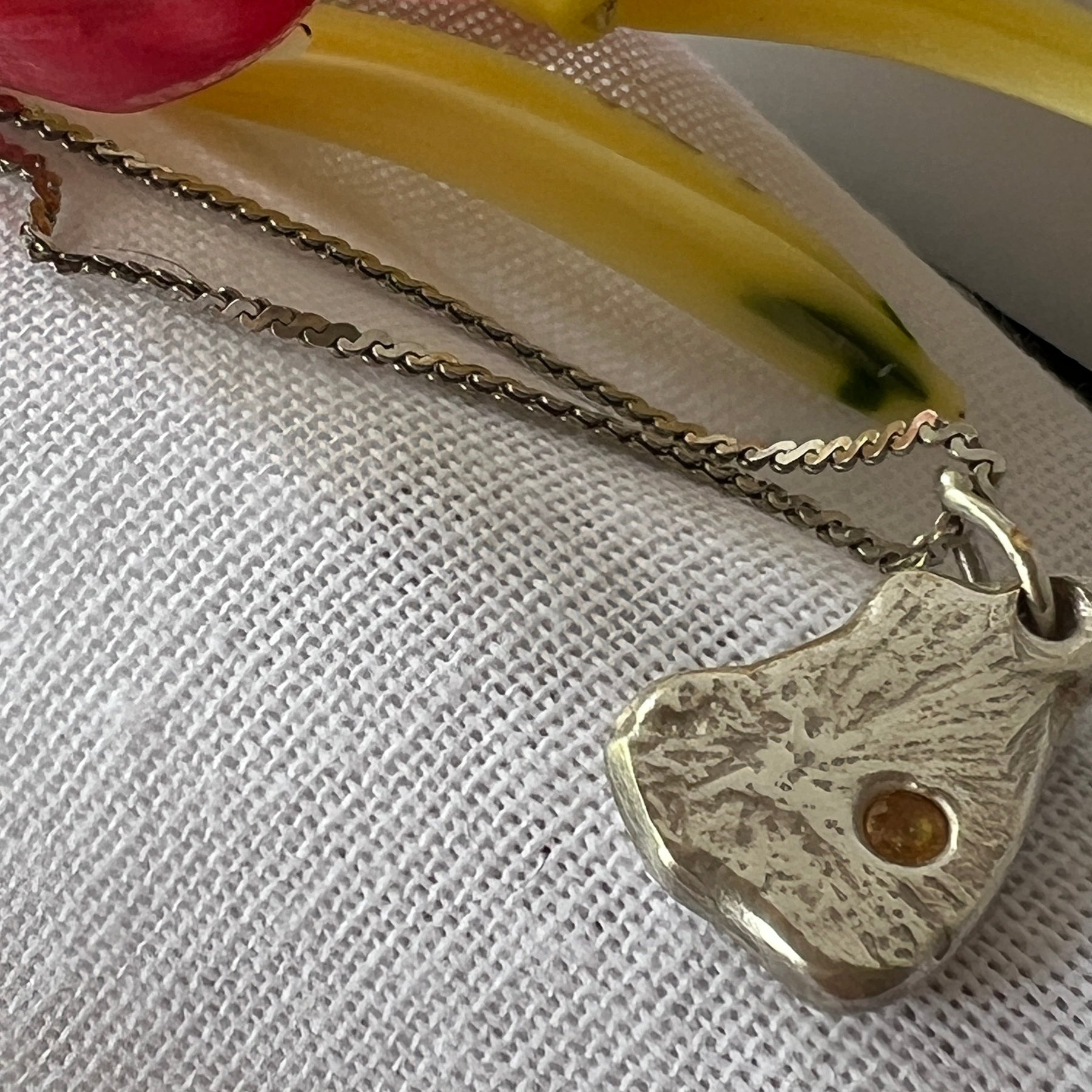 “Lake Boga” - Pendant with Tangerine sapphire