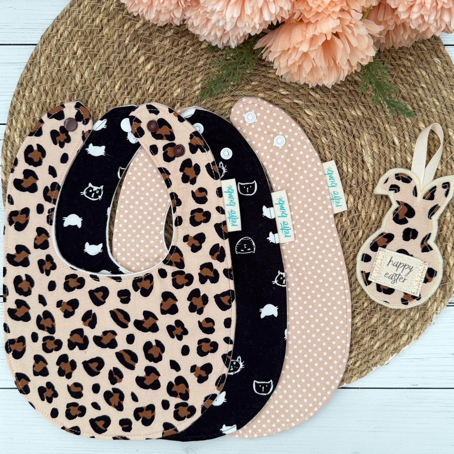 3 Dribble Bibs- Animal Print