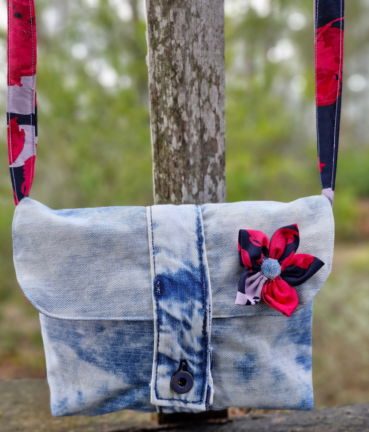 Upcycled Crossbody Bag / Eco Friendly One of a kind