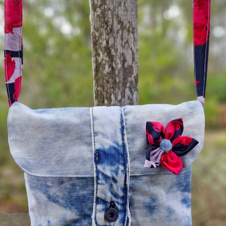 Upcycled Crossbody Bag / Eco Friendly One of a kind
