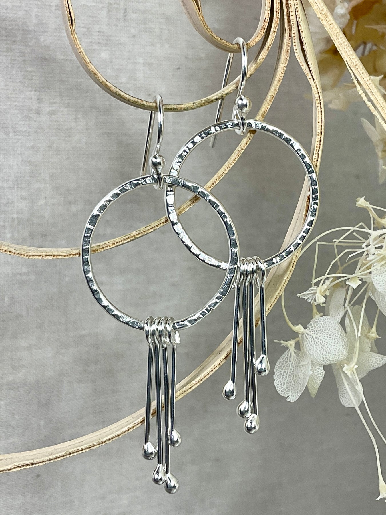 Argentium silver earrings. Handmade 6 designs