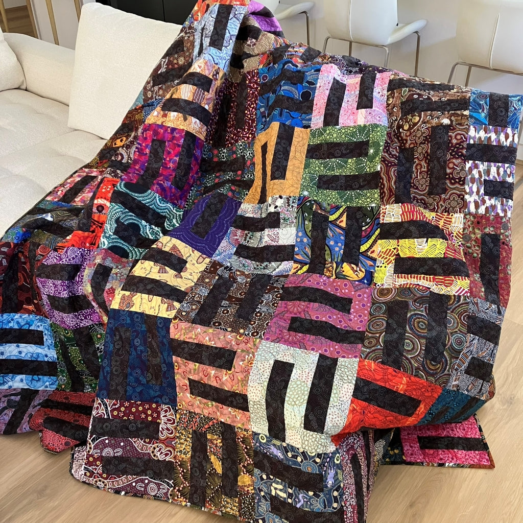 handmade patchwork quilt australia - queen sized