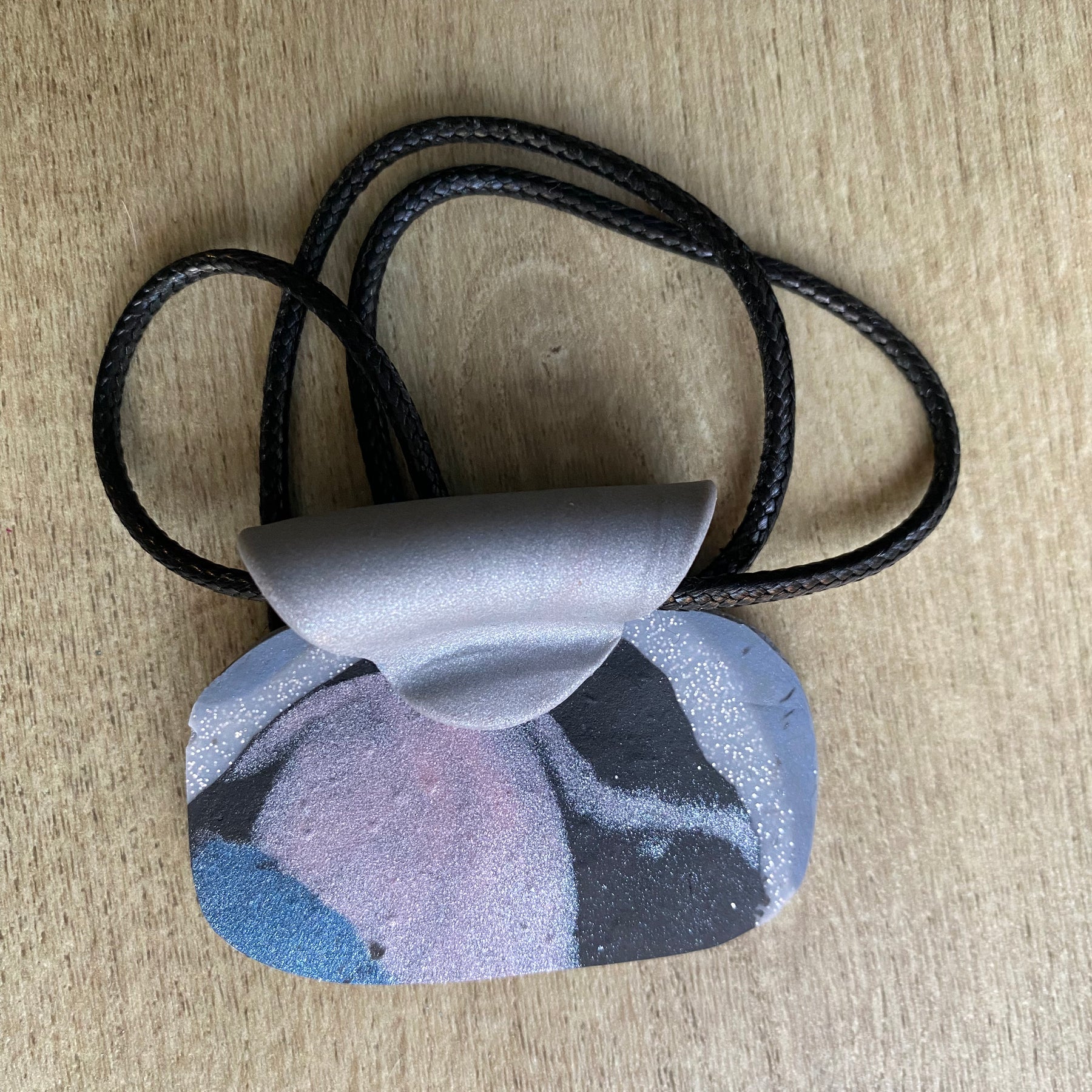 Rectangular Handbag Polymer Clay Pendant- Handmade One of A Kind Pendant