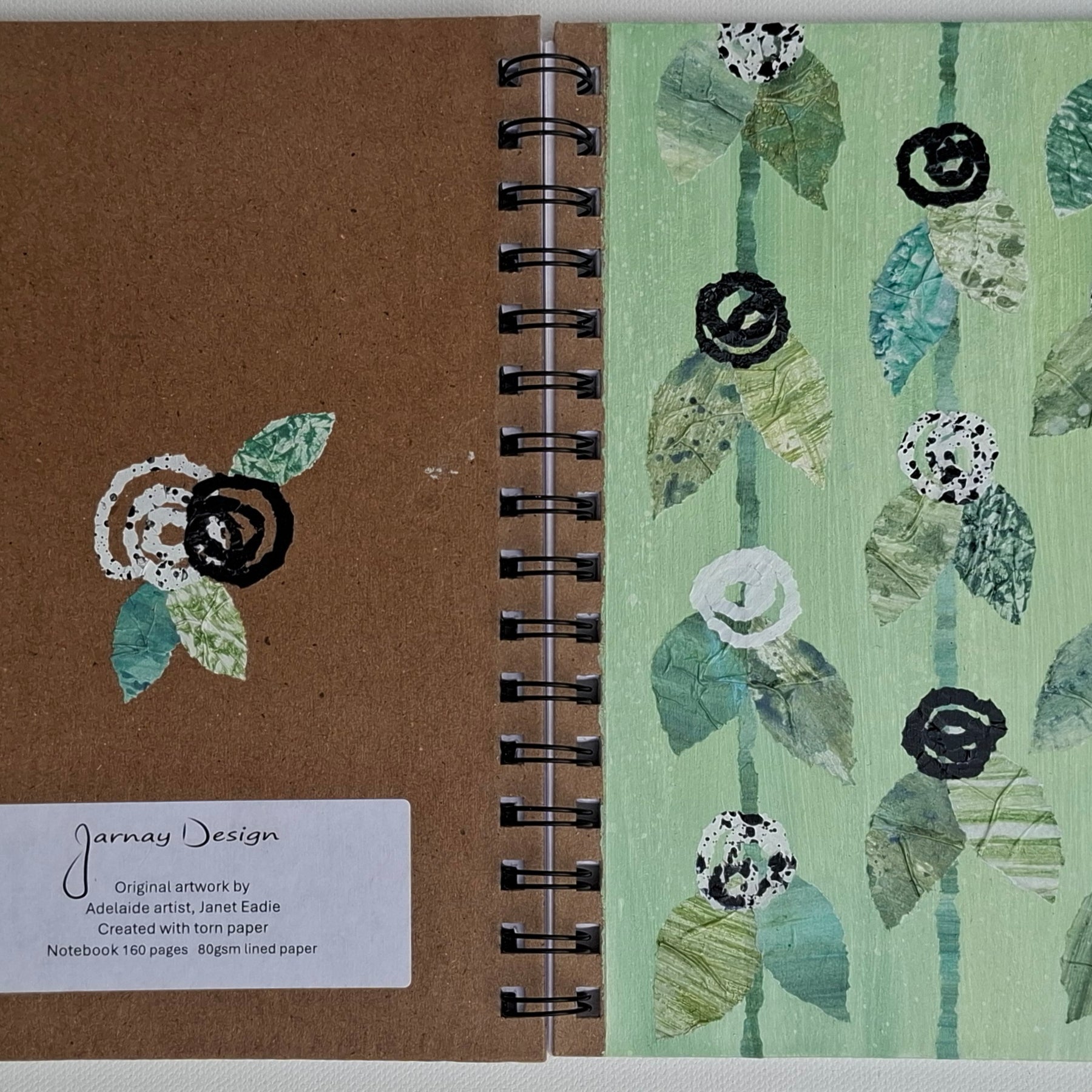 Hand Decorated A5 Notebook - Design 2