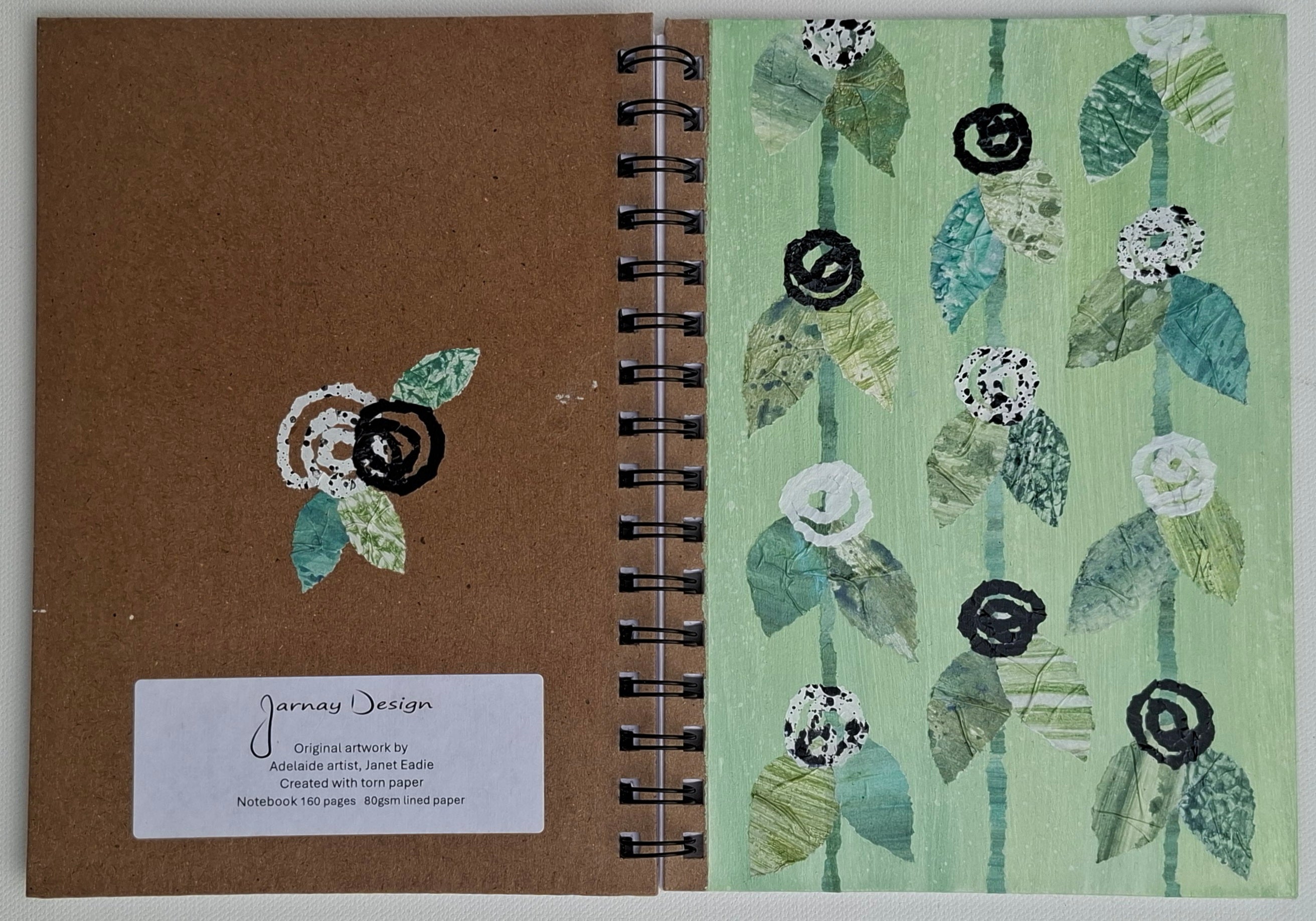 Hand Decorated A5 Notebook - Design 2