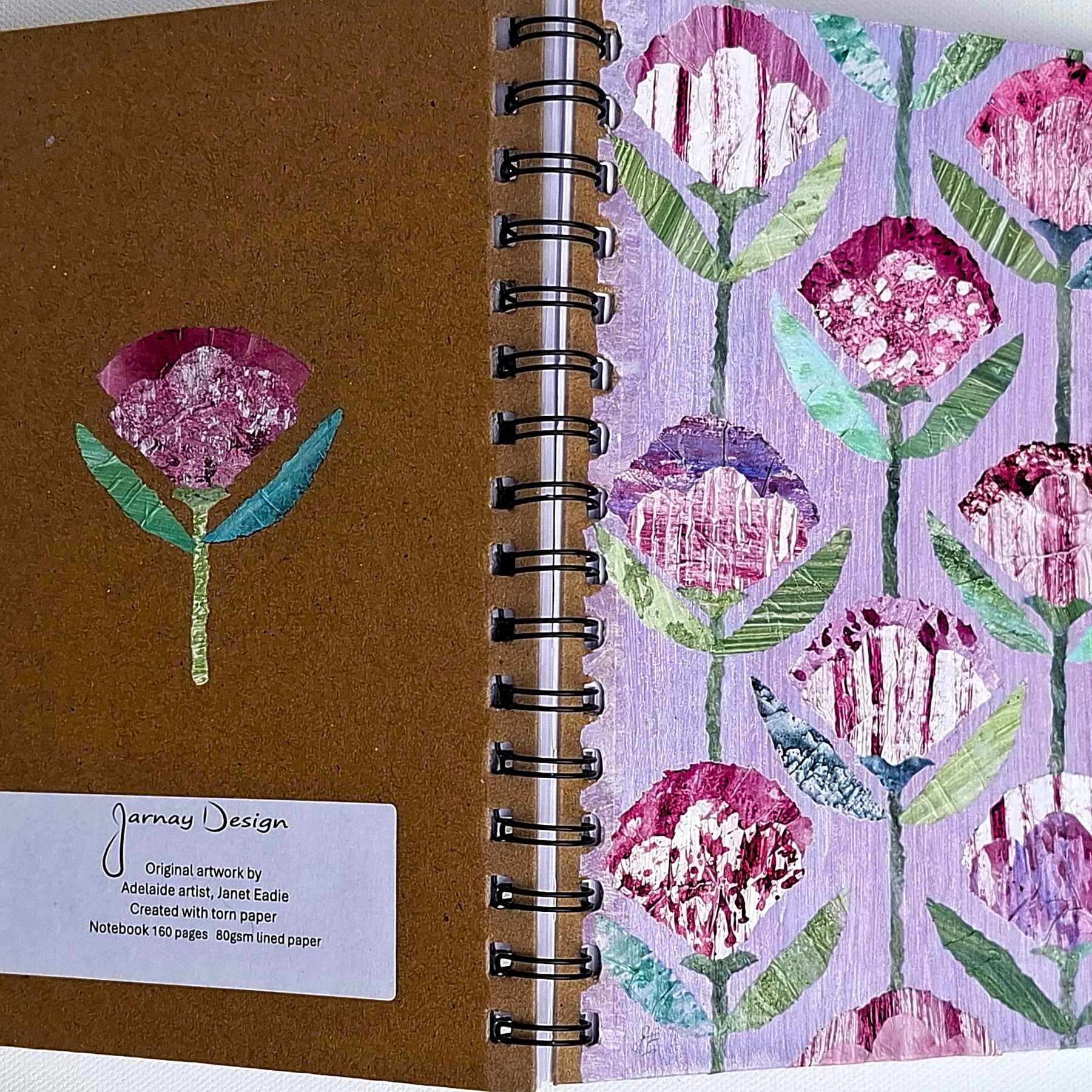 Hand Decorated A5 Notebook - Design 5