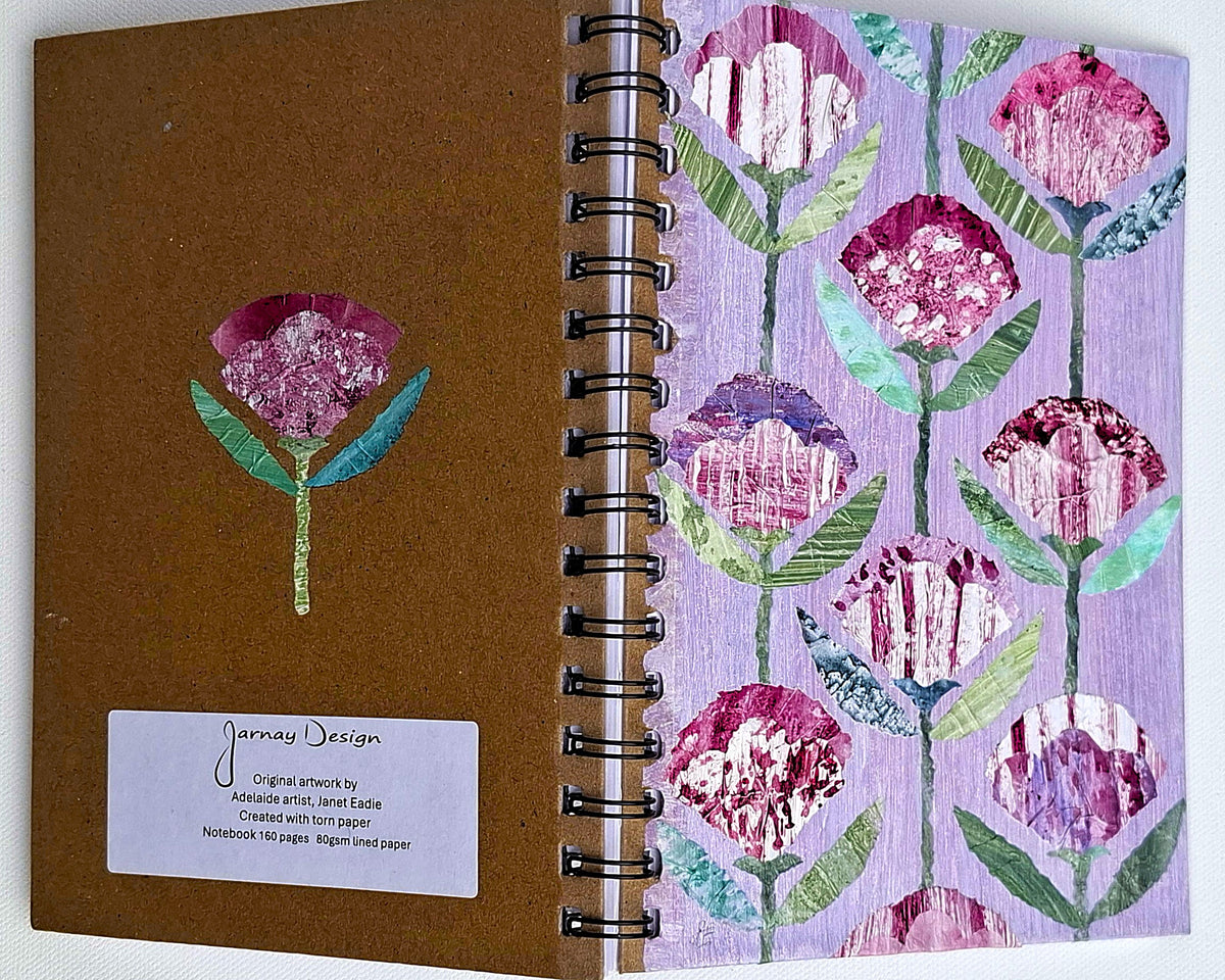 Hand Decorated A5 Notebook - Design 5