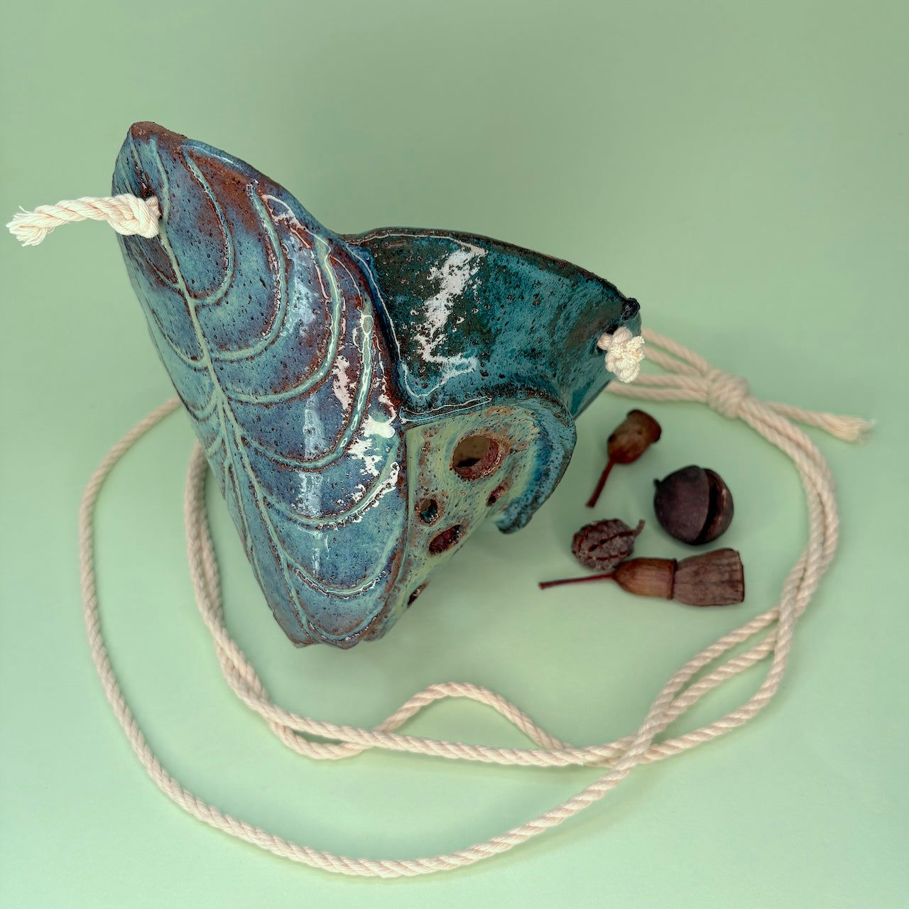 Ceramic hanging large cone orchid pot