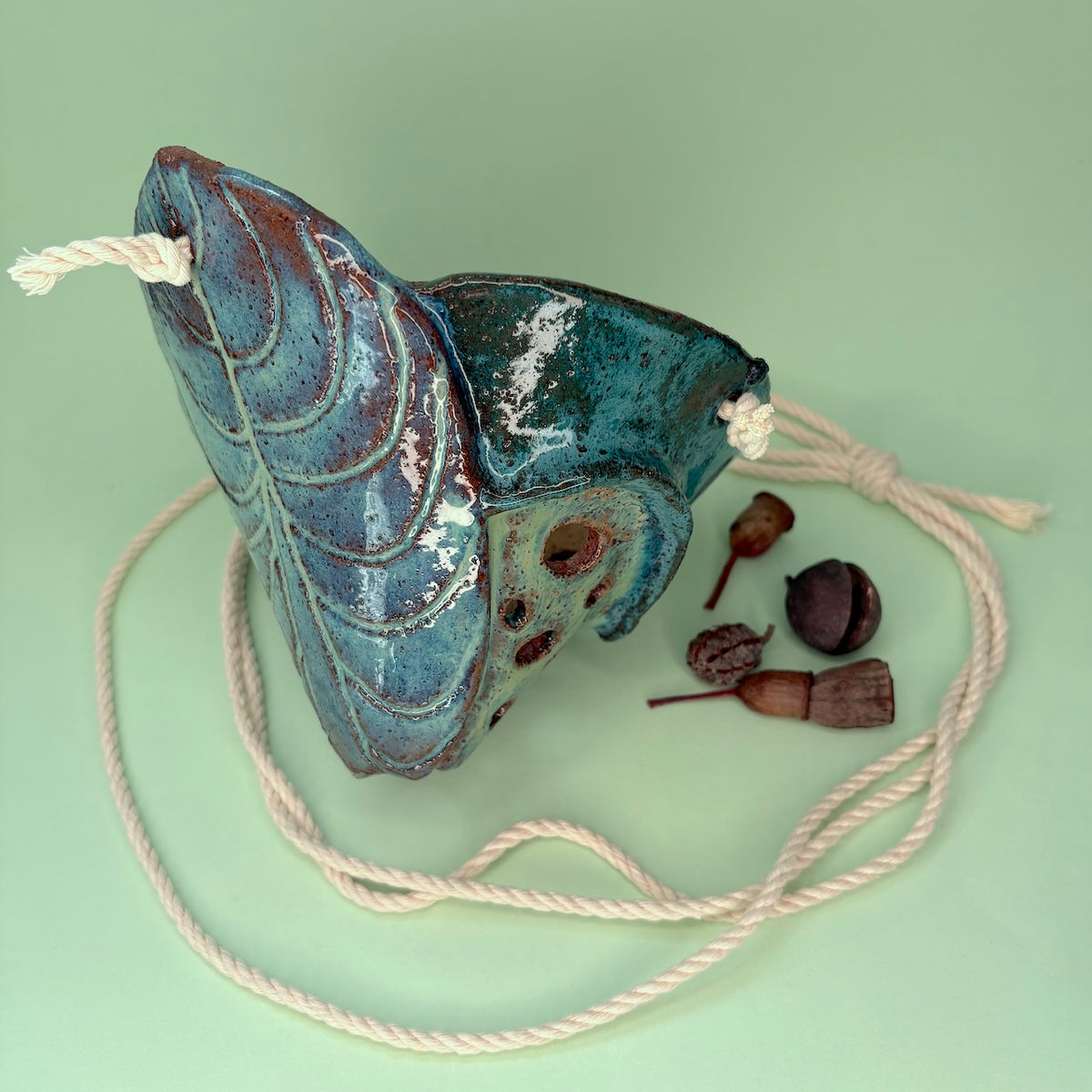 Ceramic hanging large cone orchid pot