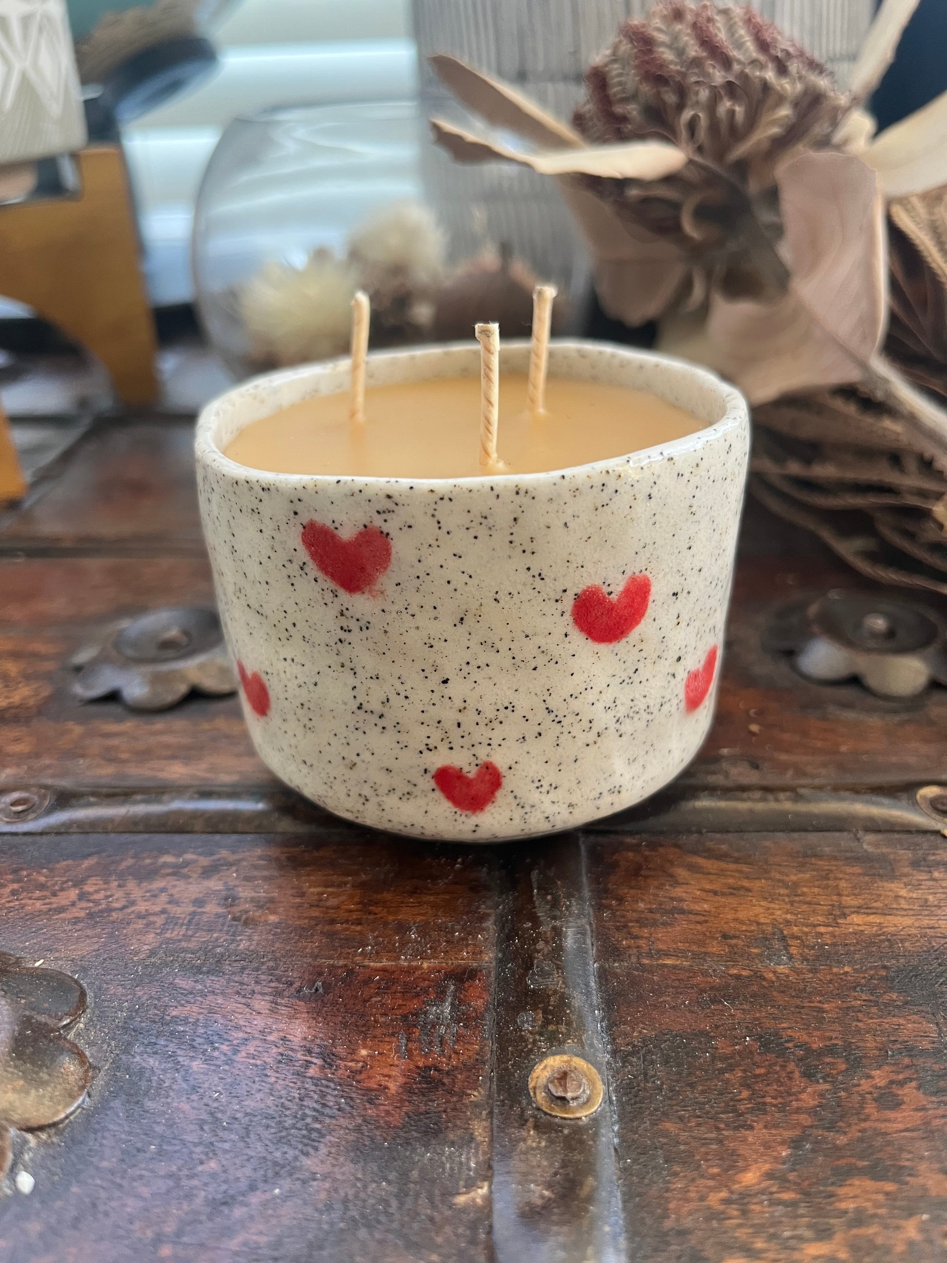 Wabi Sabi Heart Beeswax Candle