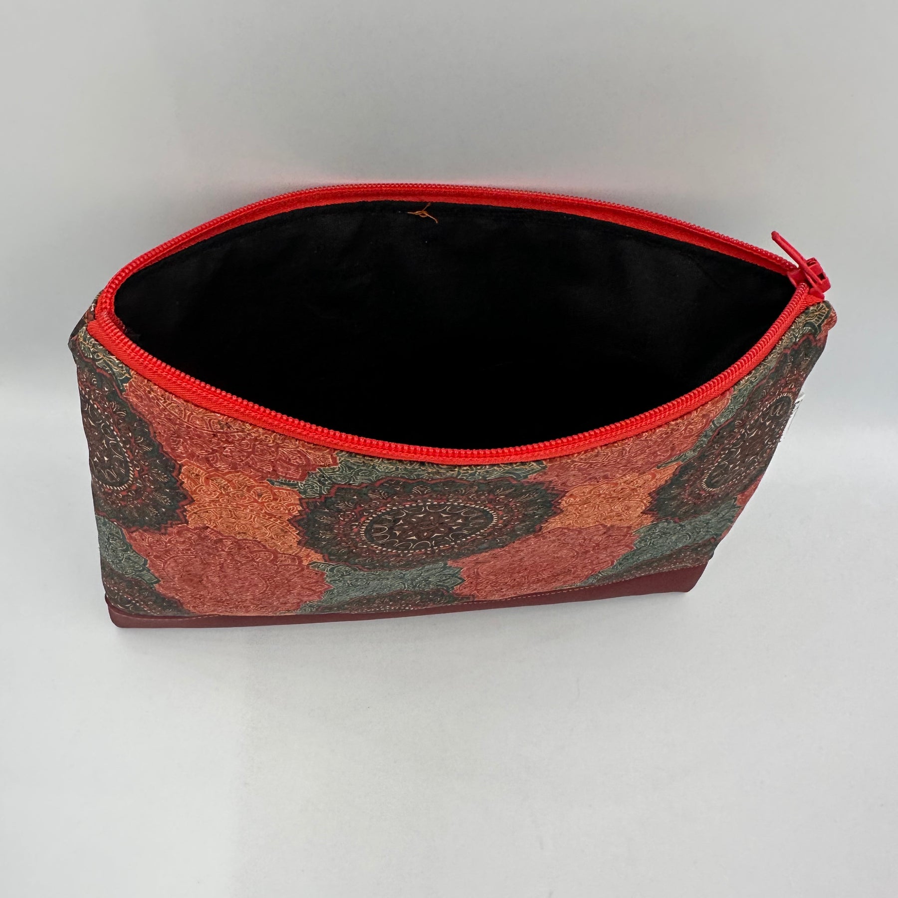 Handmade Statement Pouch - One of a Kind - Earthy Mandala Inspired