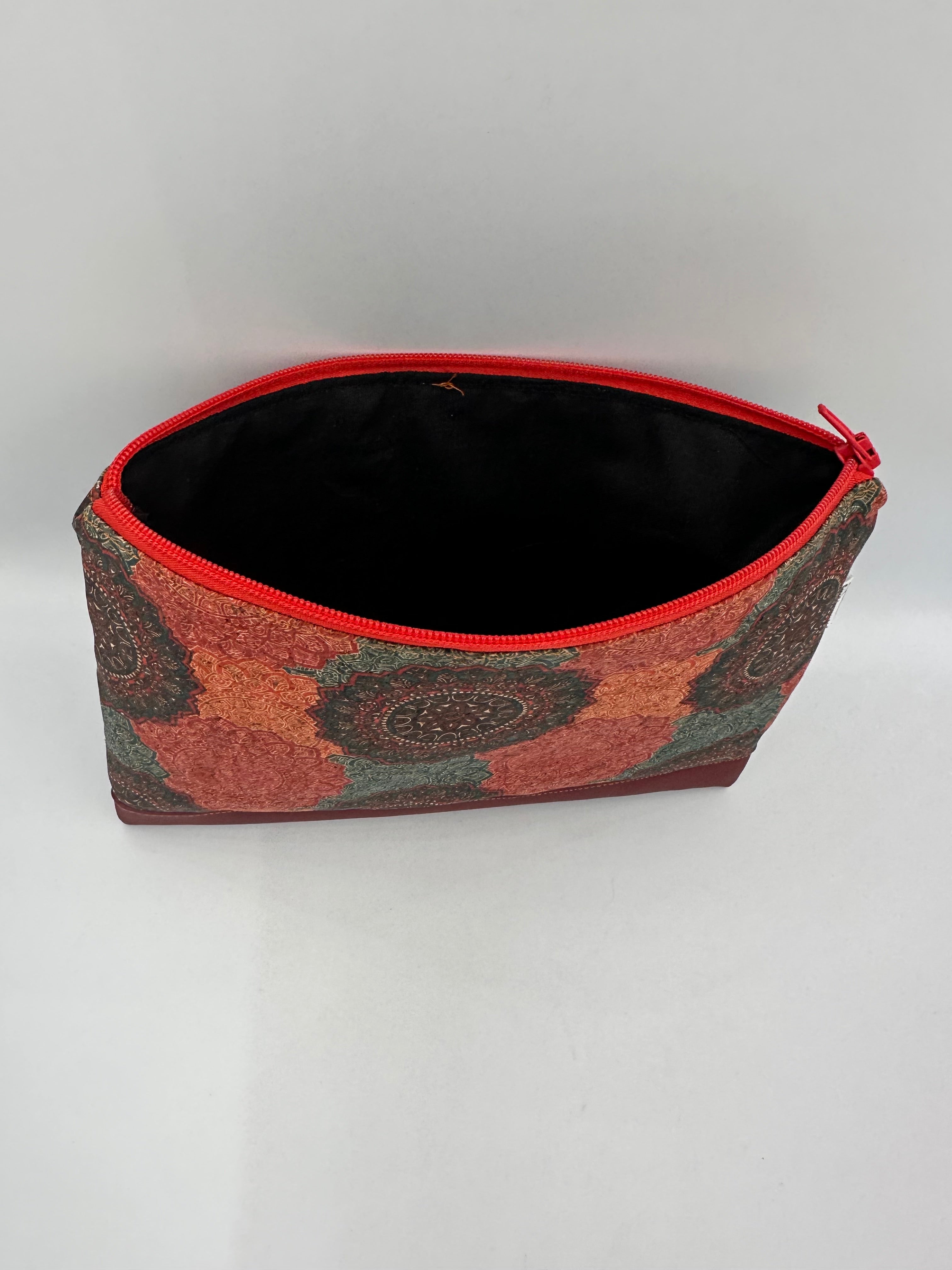 Handmade Statement Pouch - One of a Kind - Earthy Mandala Inspired