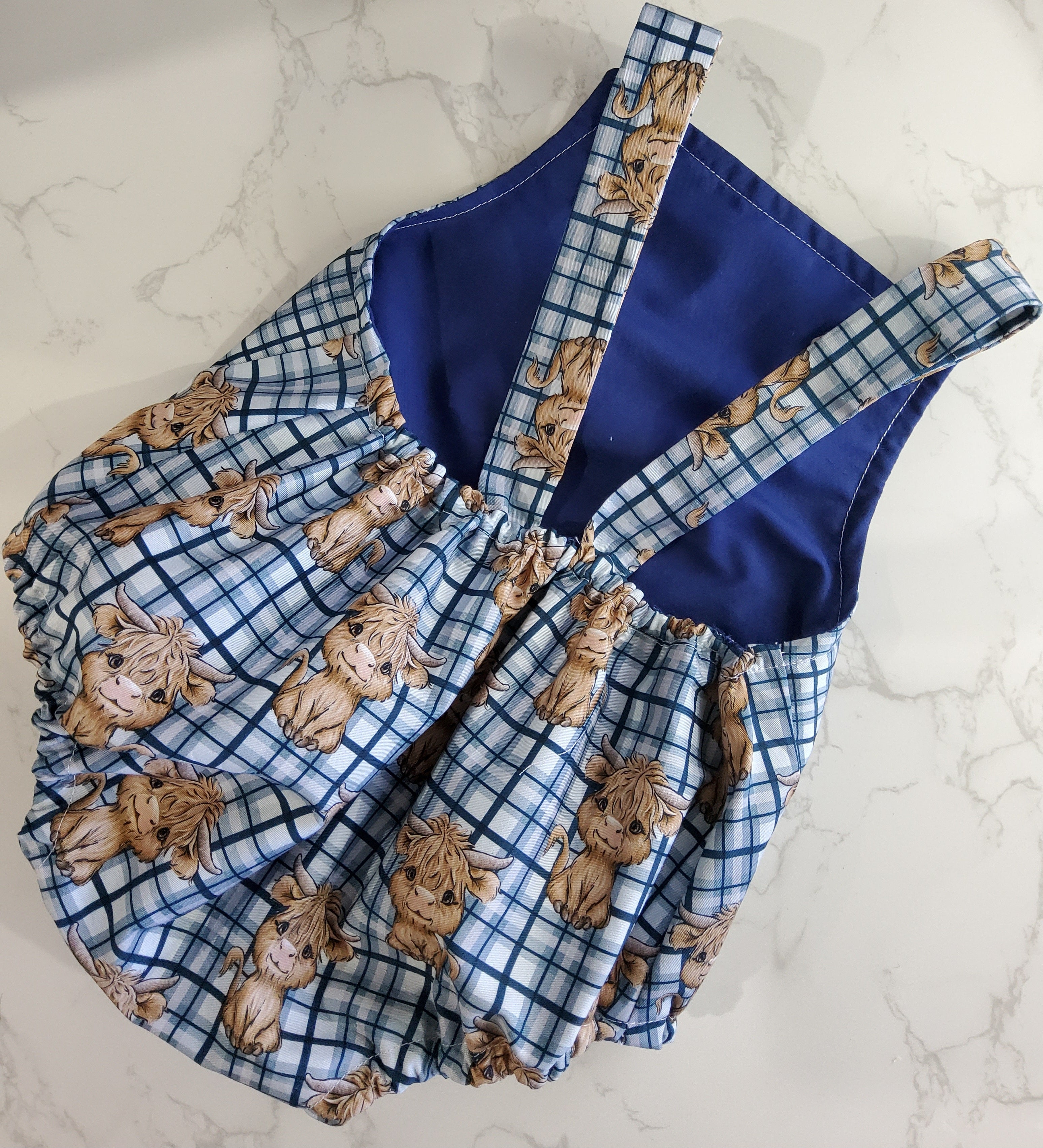 Plaid Cow Romper Size 000