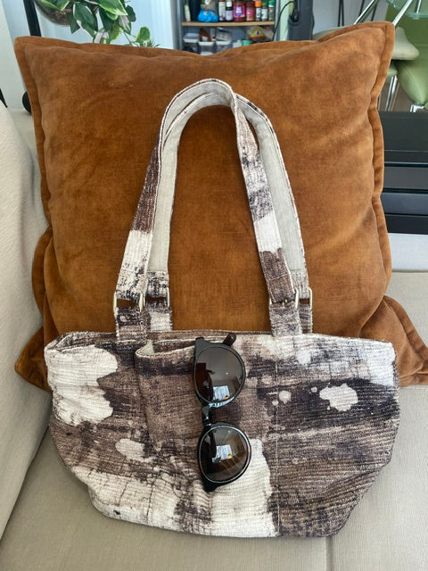 Small Bag with Tie-Dye Linen/Cotton
