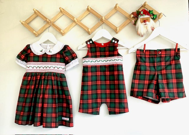 Vintage Smocked Christmas Dress