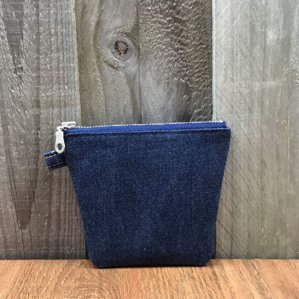 Small Upcycled Blue Denim Coin Purse