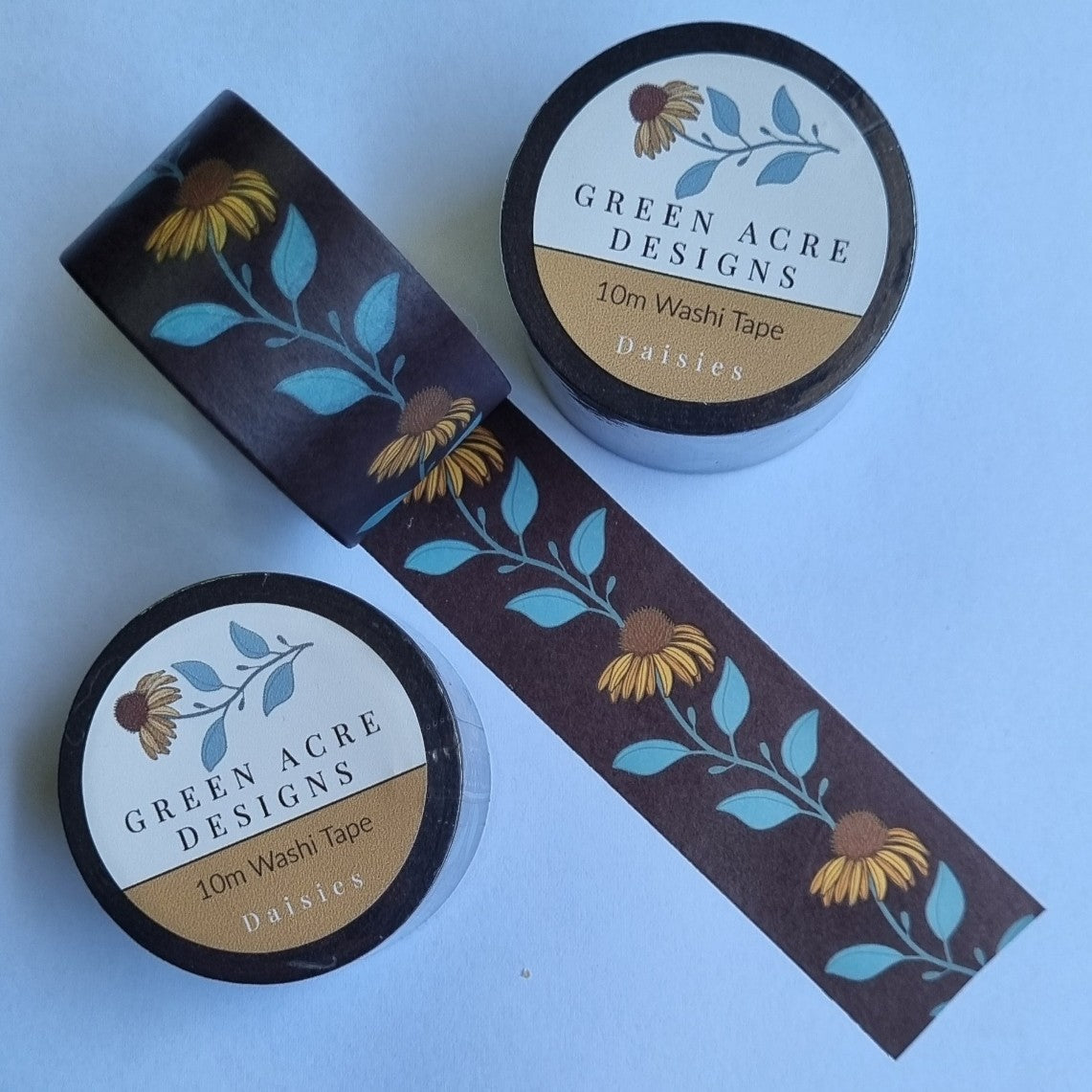Vintage Daisy Echinacea Flower Garden Washi Tape
