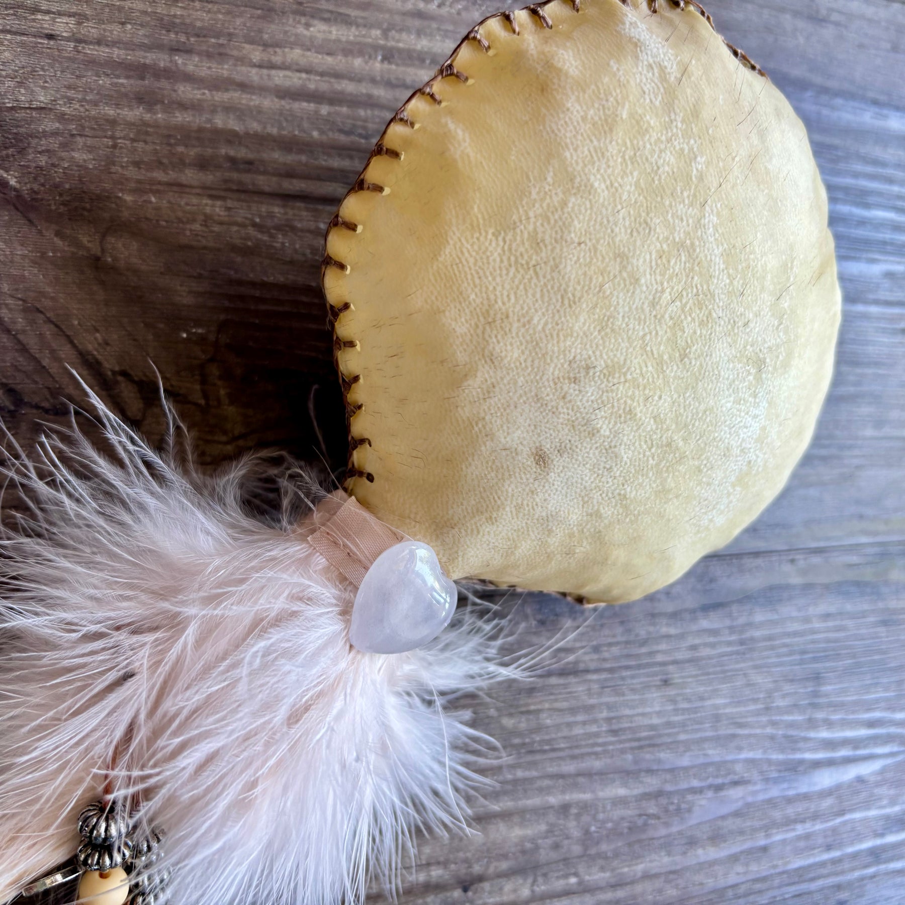 Handmade Goat Hide Rattle – One of a Kind