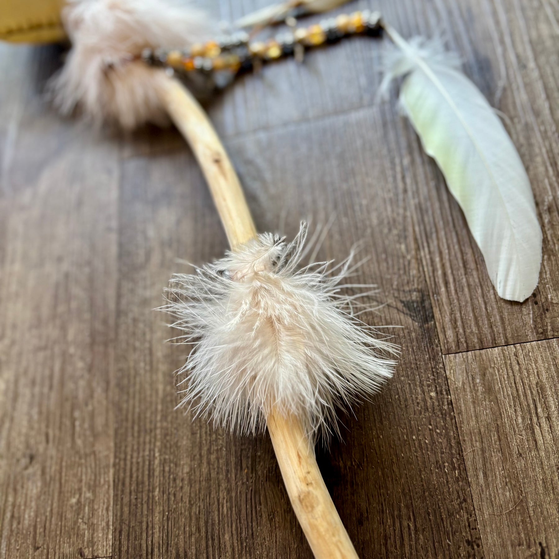 Handmade Goat Hide Rattle – One of a Kind