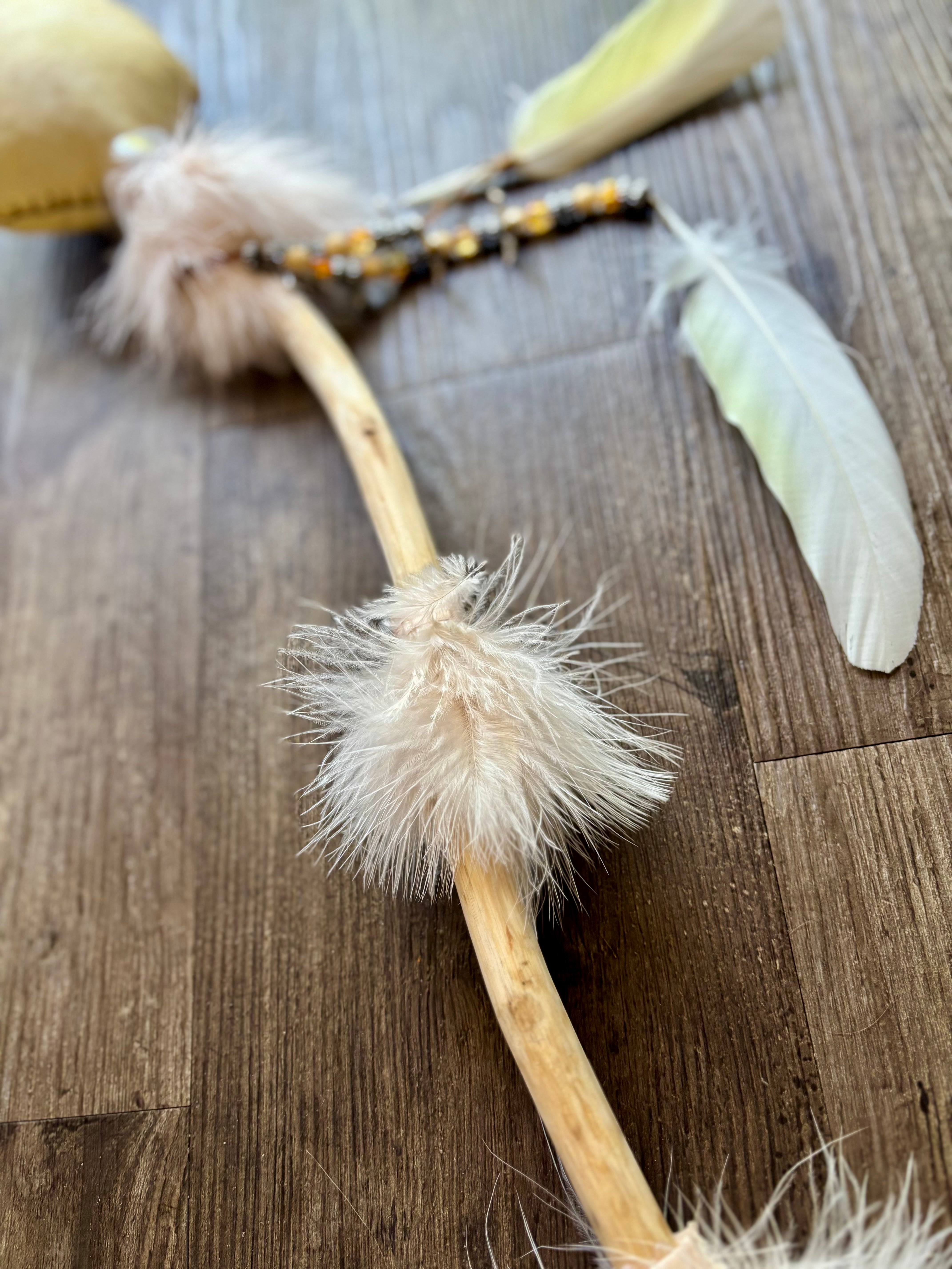 Handmade Goat Hide Rattle – One of a Kind