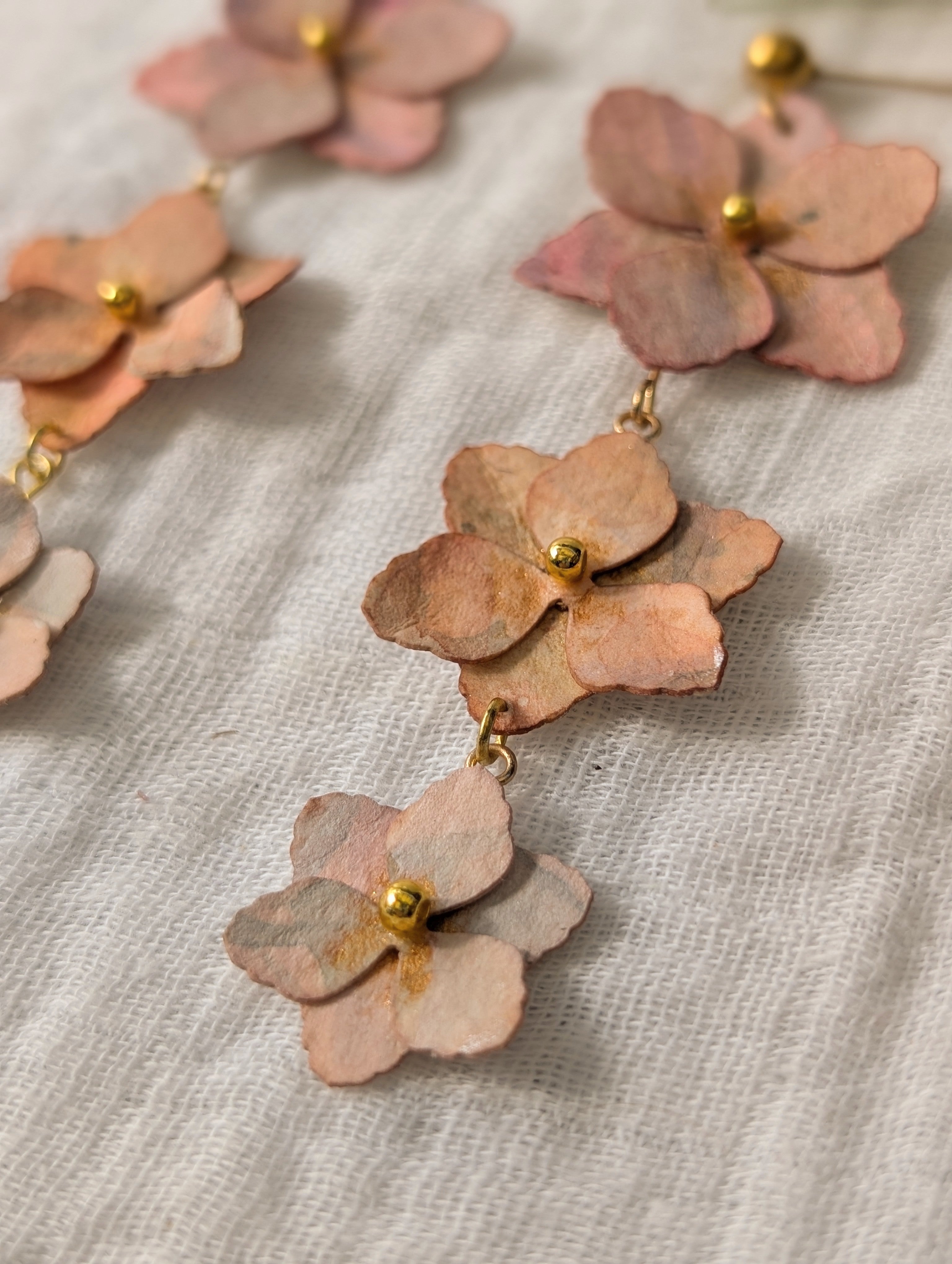Handmade Gladiolus Floral Statement Earrings | Lightweight Paper Jewellery | Made to Order