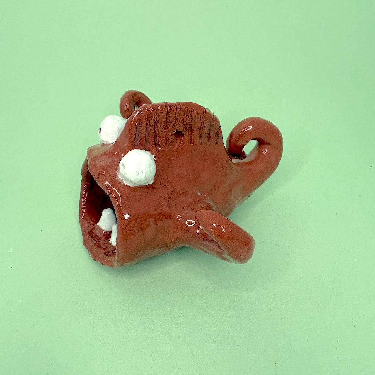 Ceramic air plant monster hanging holder