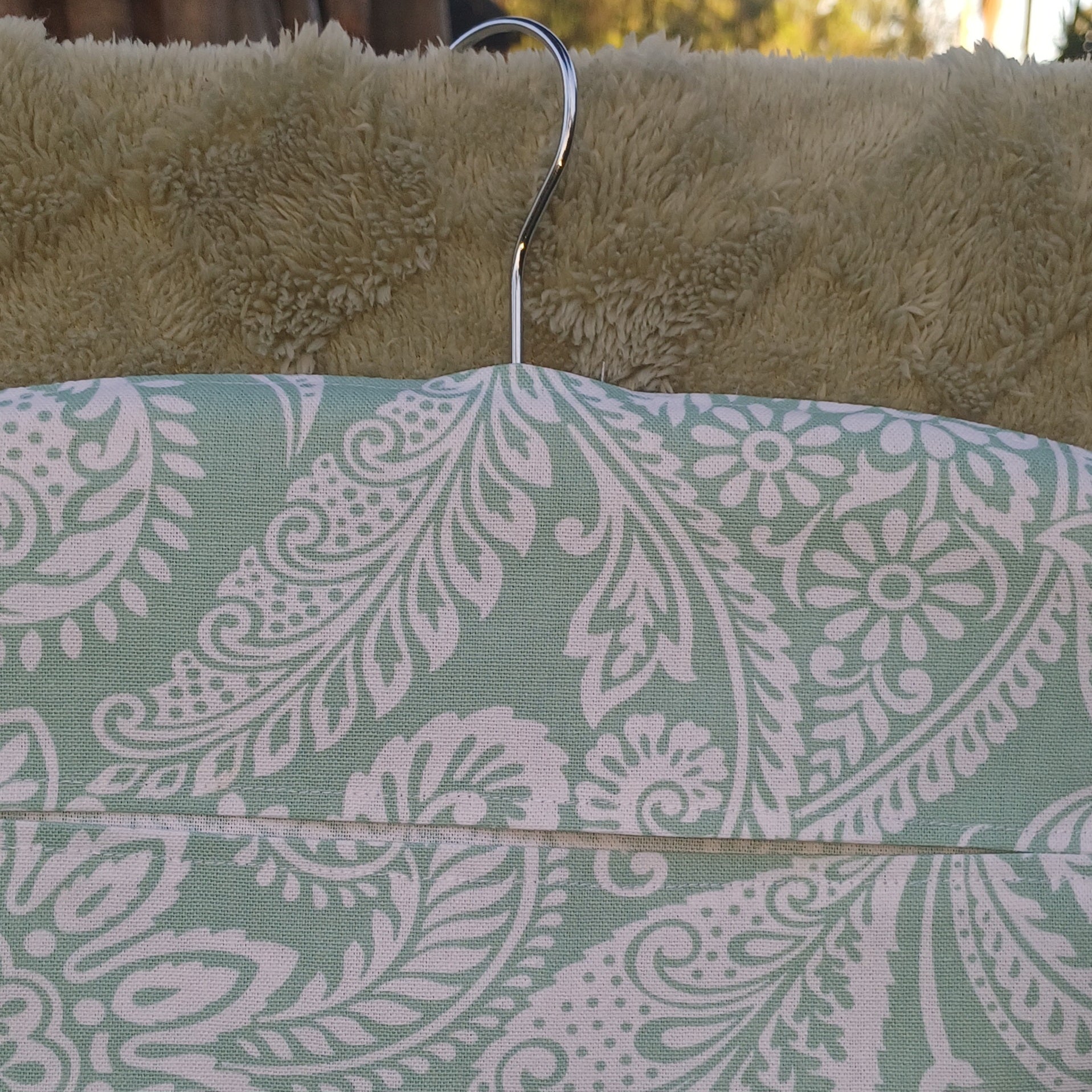 Peg Bag - Green Paisley Design