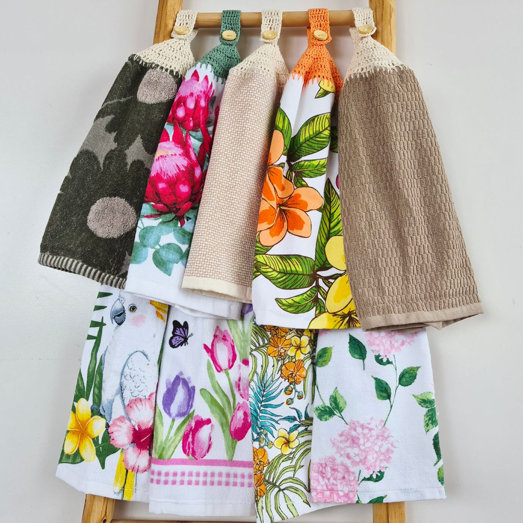 Kitchen Hand Towel | Hanging | Cotton | SINGLE LAYER | 9 Styles - 1-9