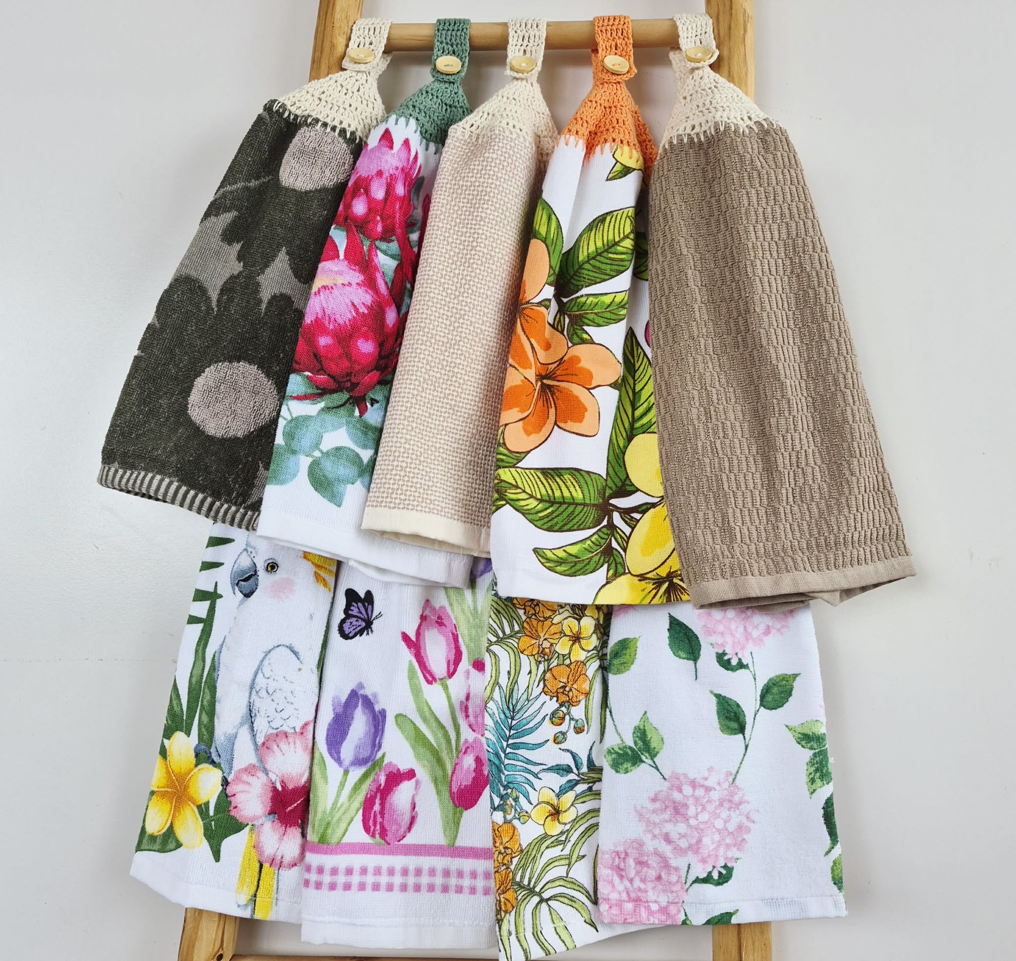 Kitchen Hand Towel | Hanging | Cotton | SINGLE LAYER | 9 Styles - 1-9