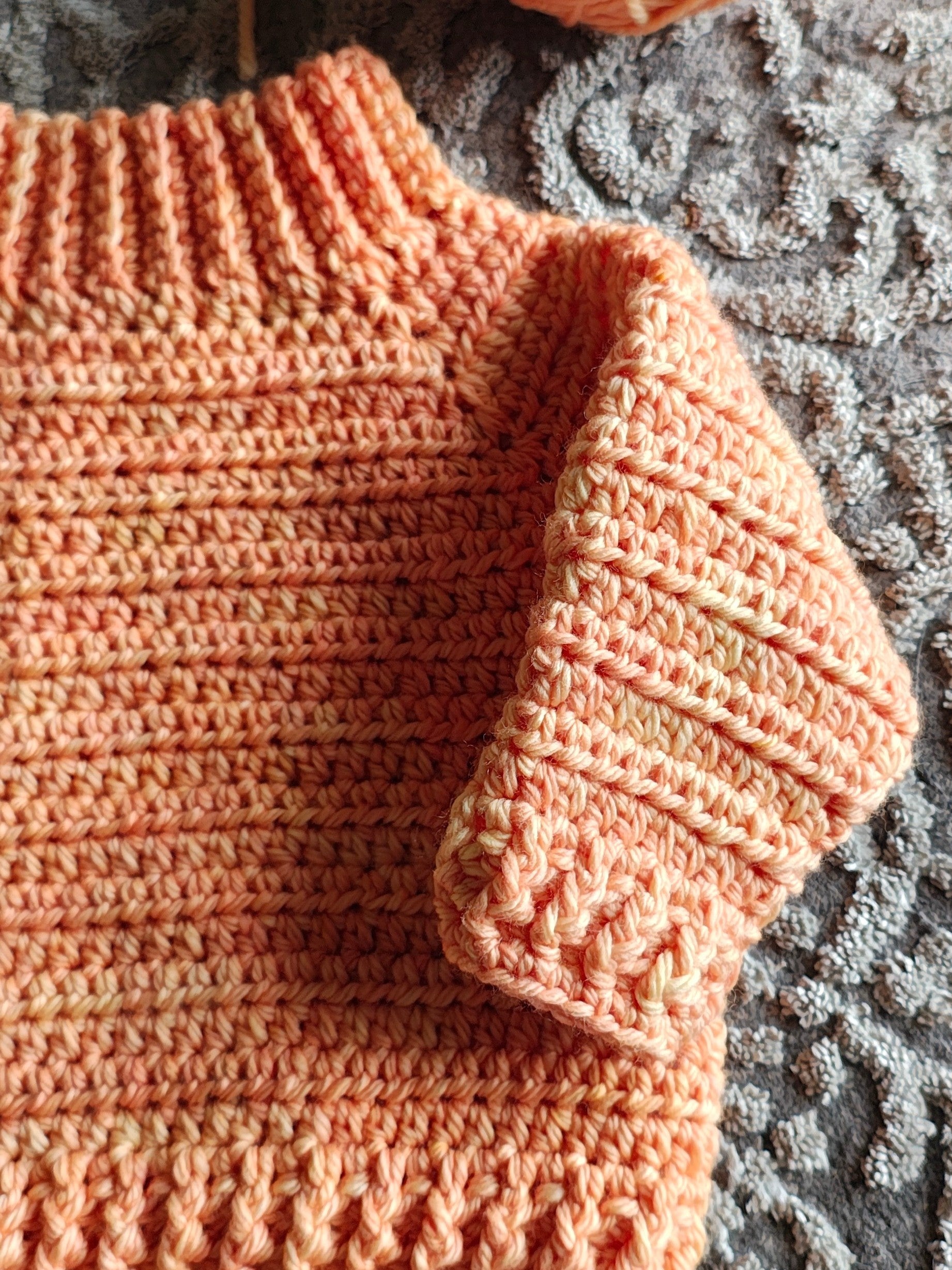 "Sunburst" sweater (crochet) - Child 3-6mo