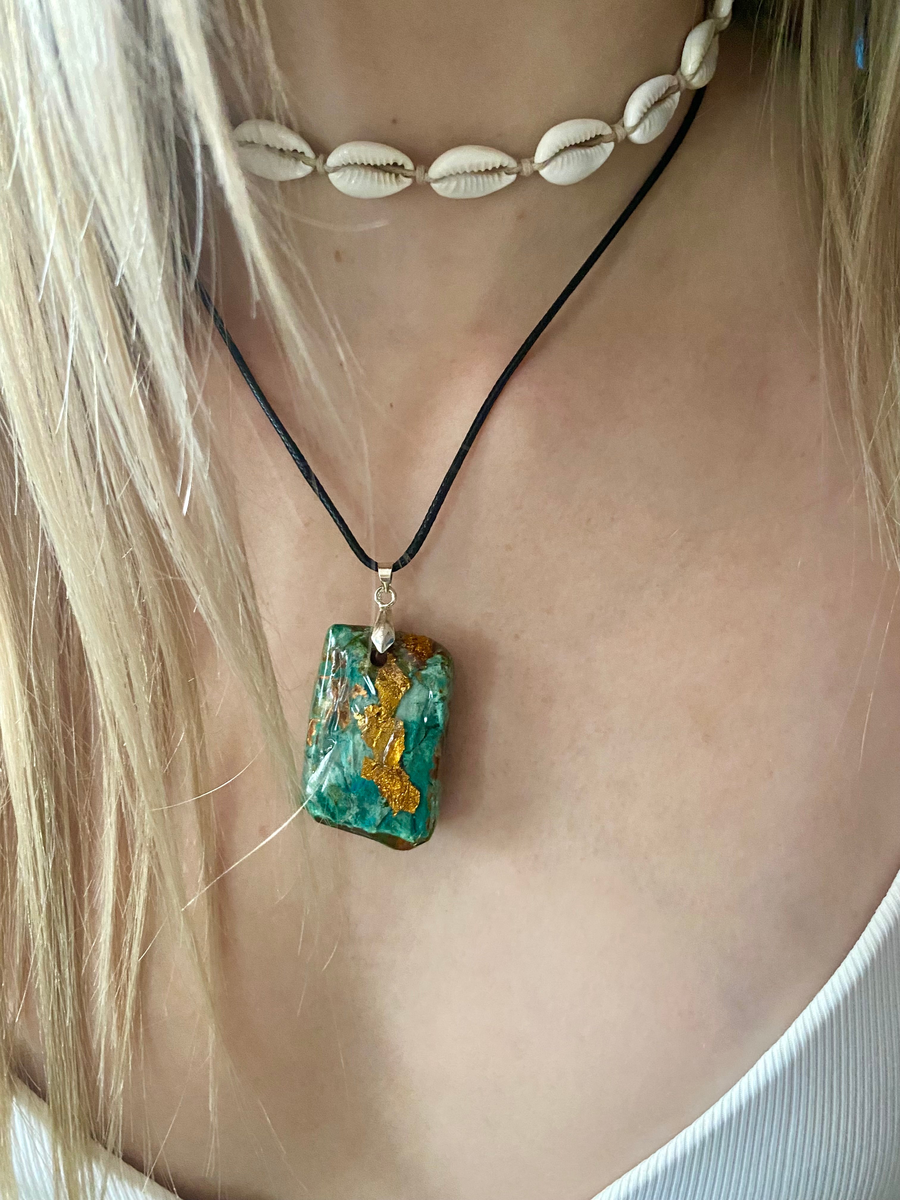 Recycled copper boho necklace