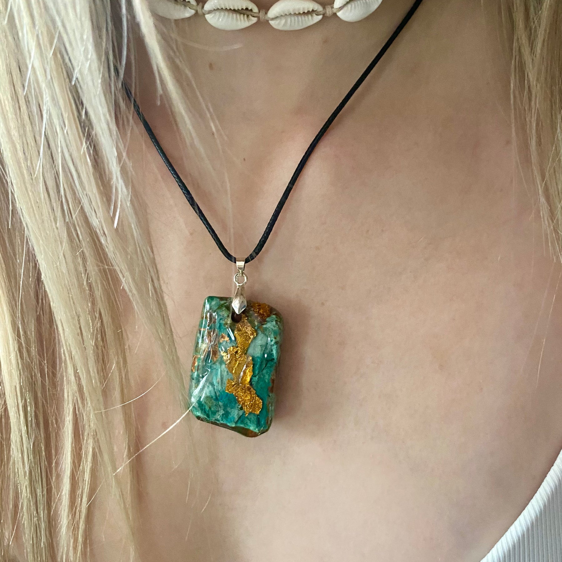 Recycled copper boho necklace