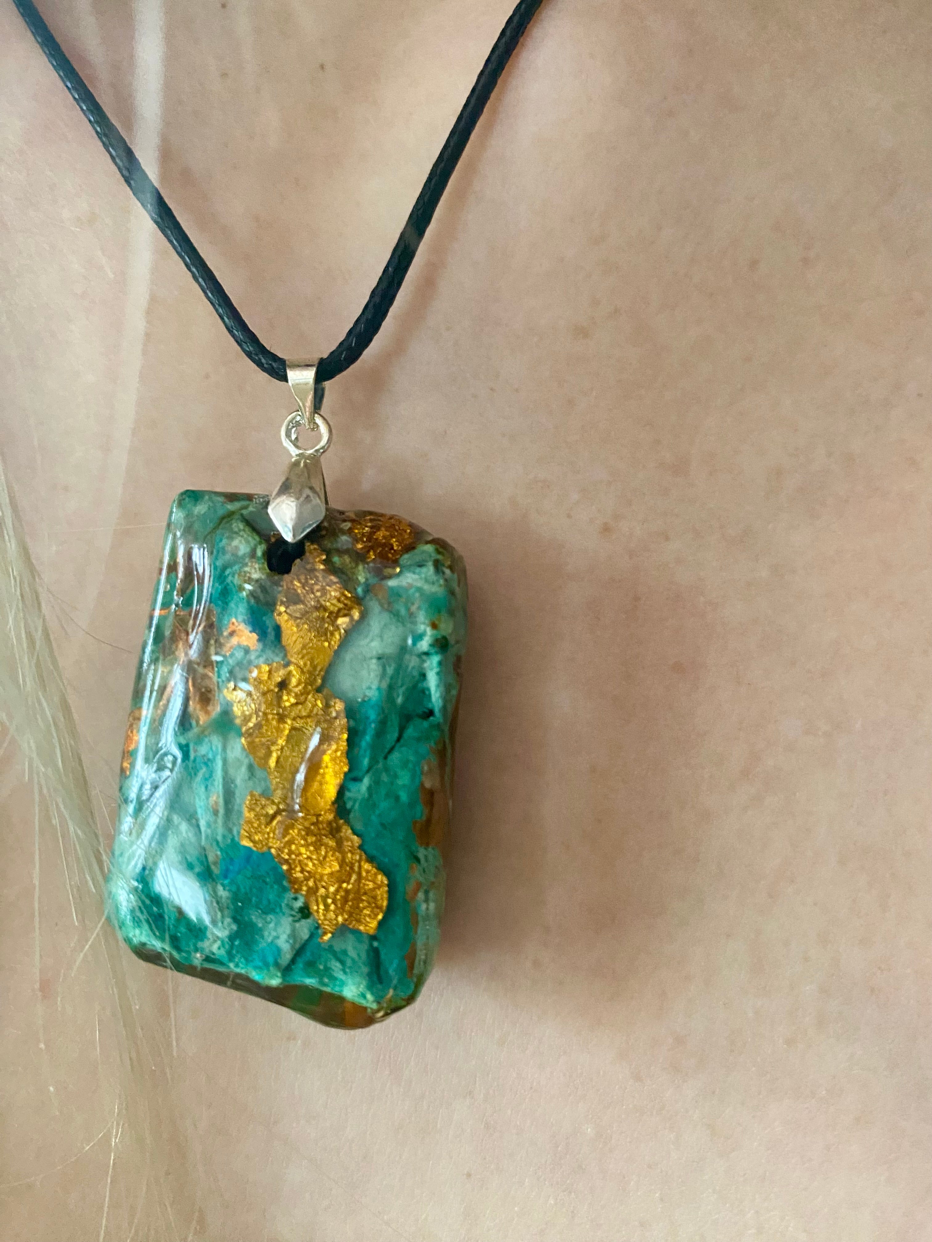 Recycled copper boho necklace