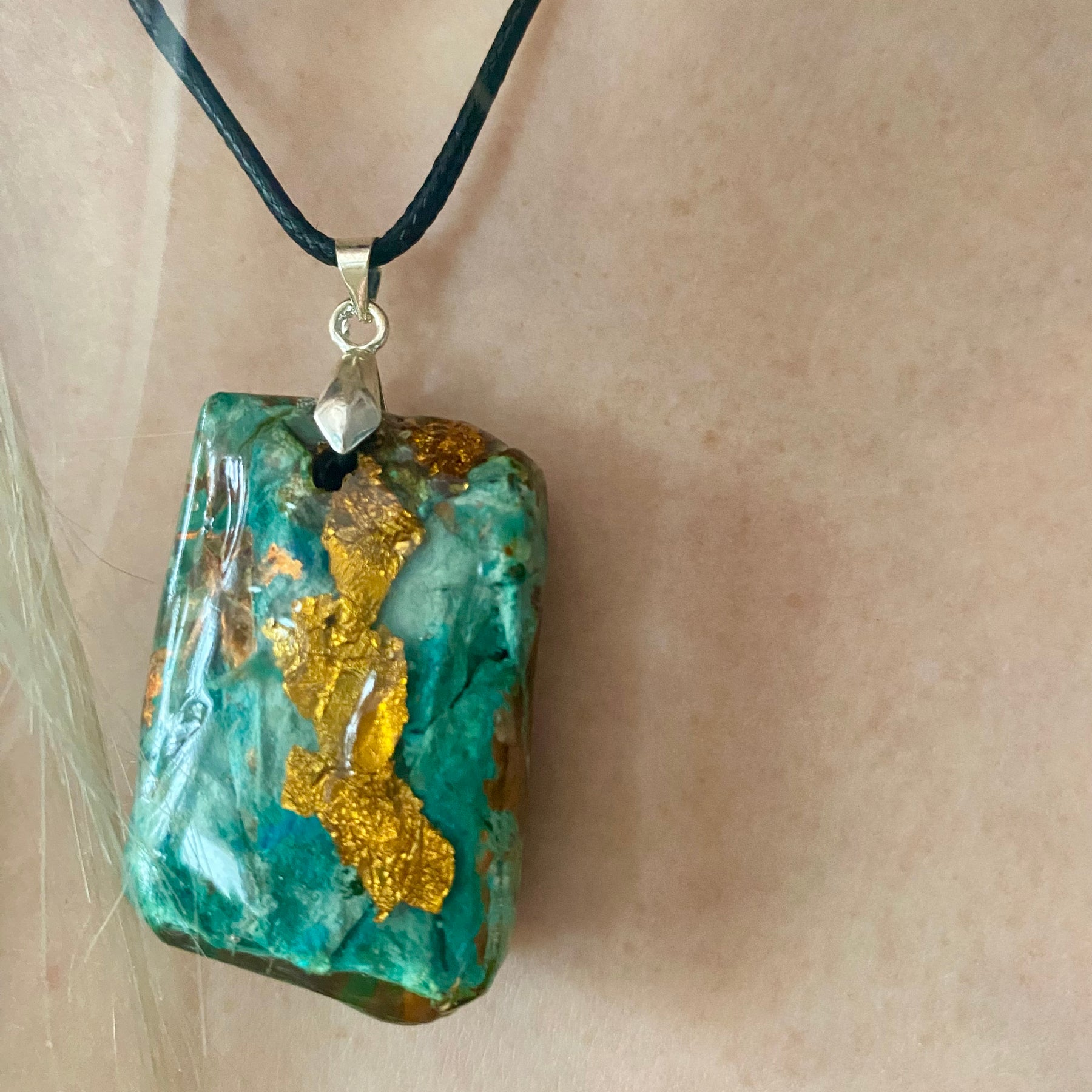 Recycled copper boho necklace