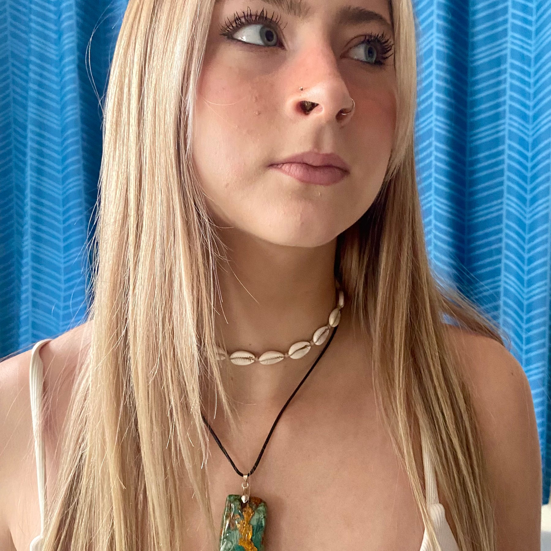Recycled copper boho necklace