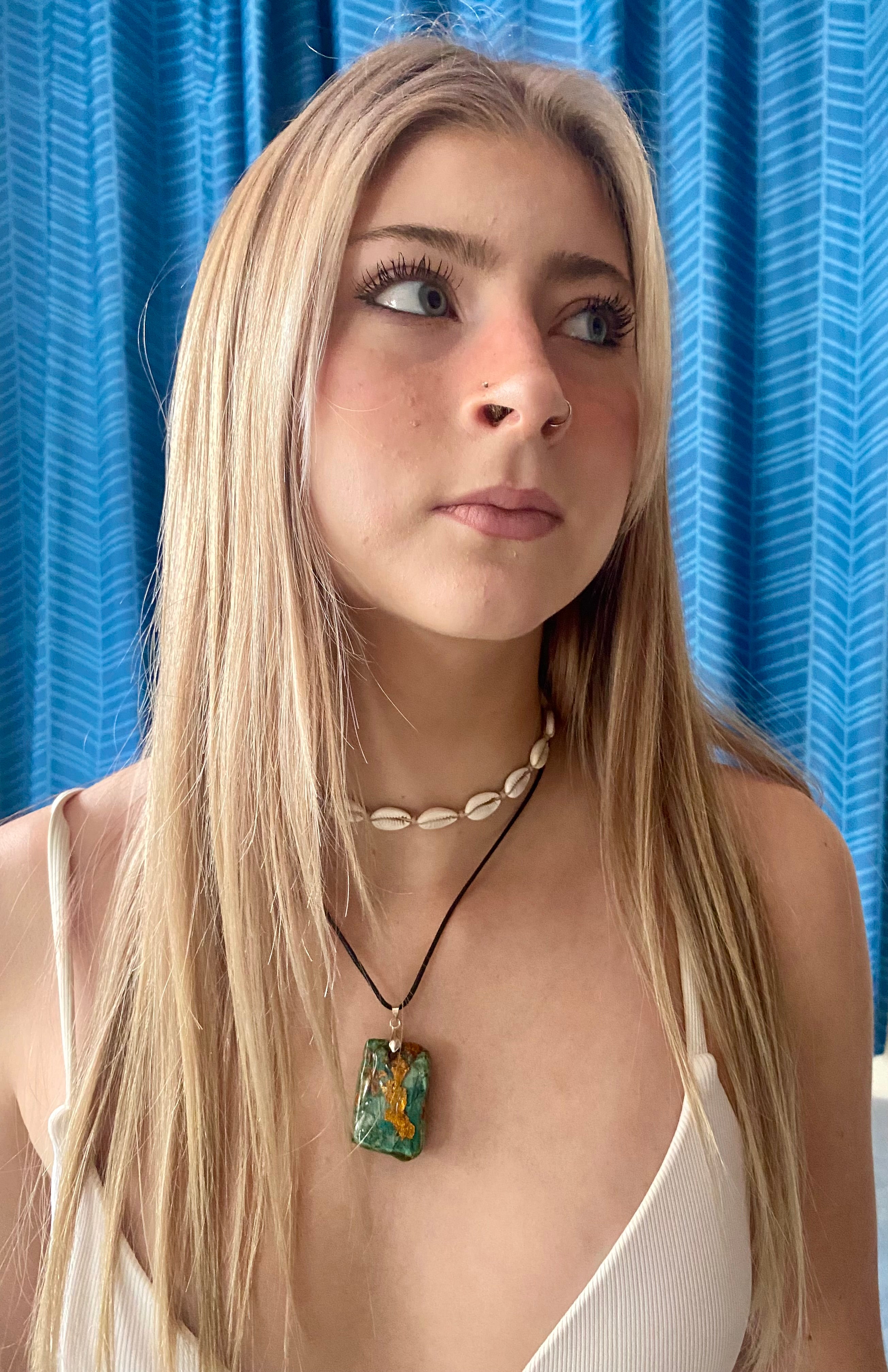 Recycled copper boho necklace