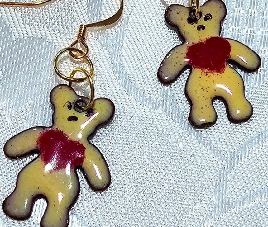 Tiny Teddy Handmade in Metal. So cute! FREE POST