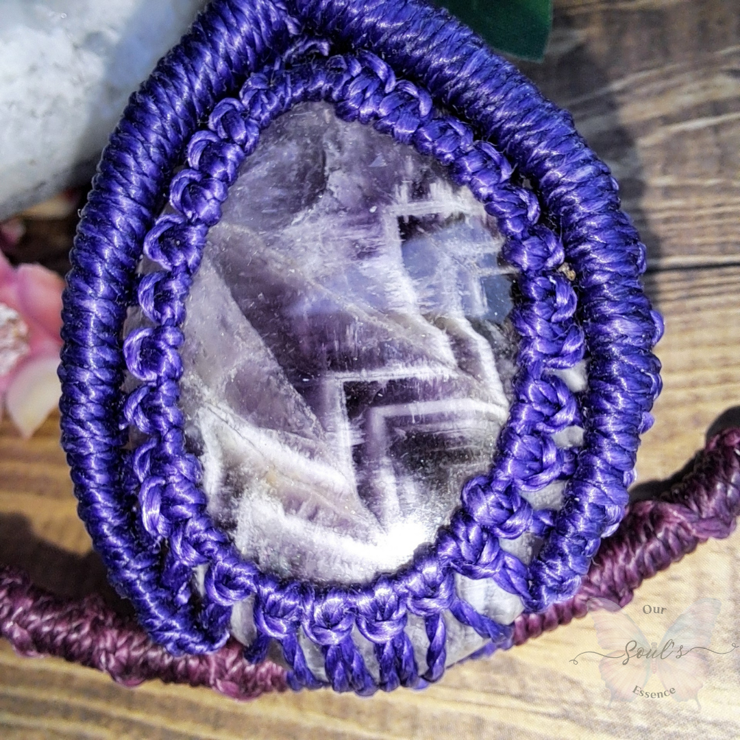 Dream Amethyst Micro Macramé Tree Decor