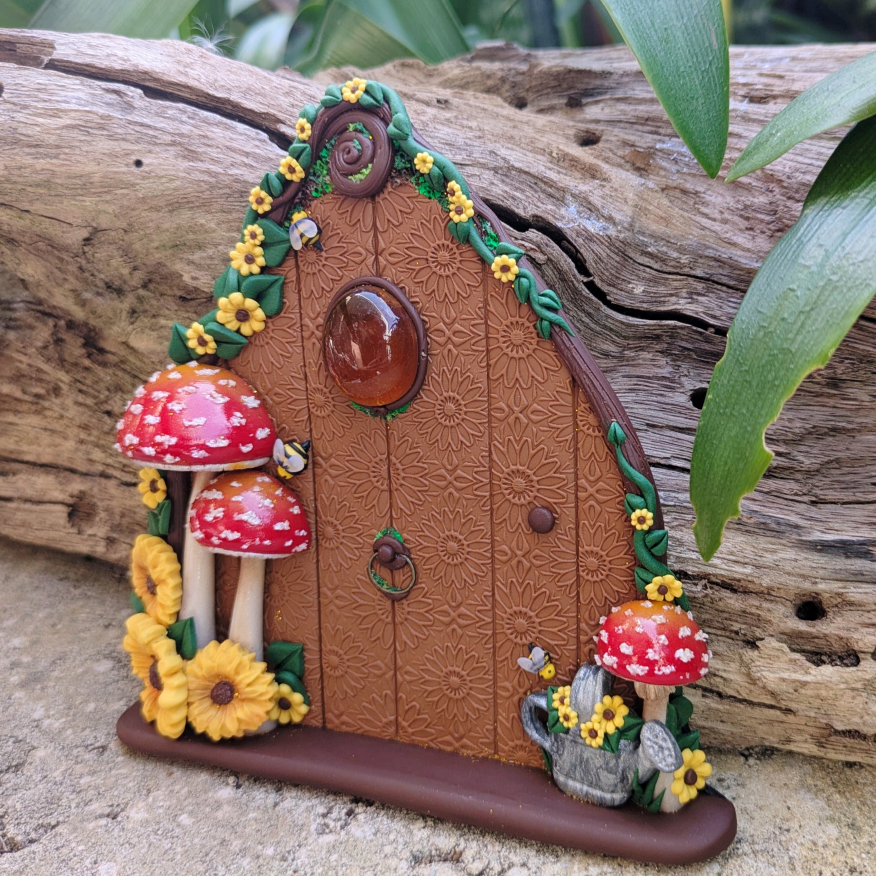 Summer Sunflower Fairy Door