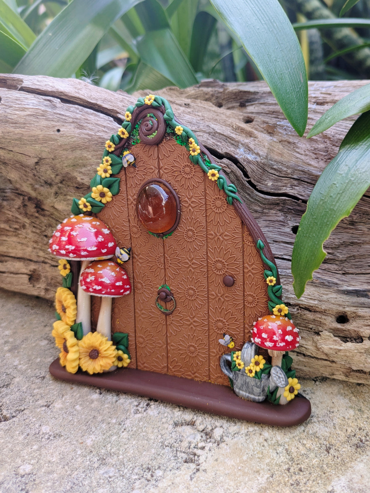 Summer Sunflower Fairy Door
