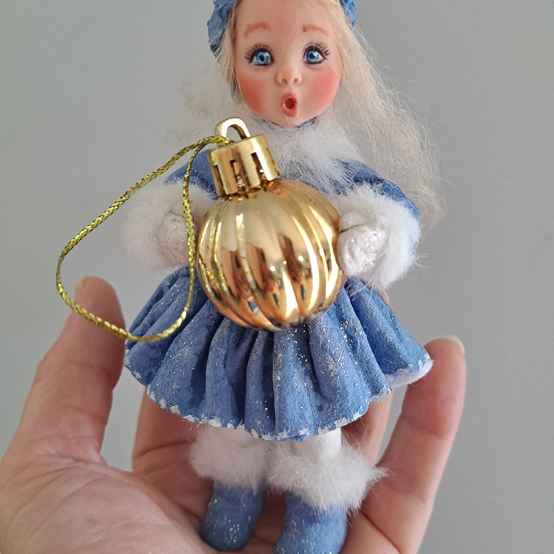 Cotton wool Christmas tree decoration