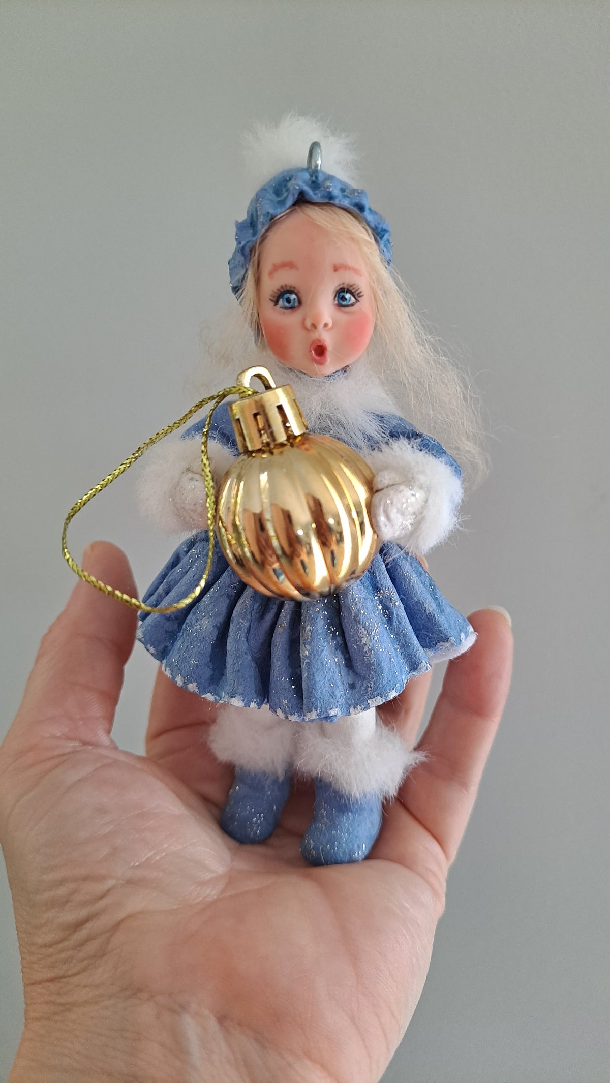 Cotton wool Christmas tree decoration