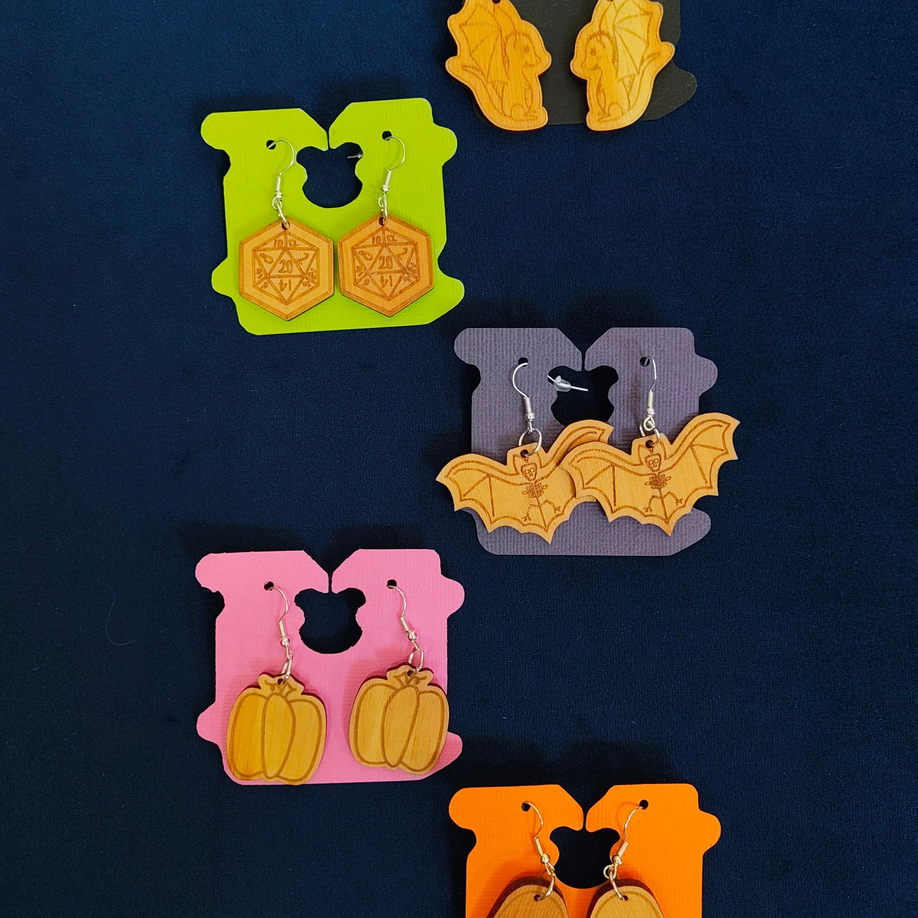 Whimsical Tasmanian Timber Earrings