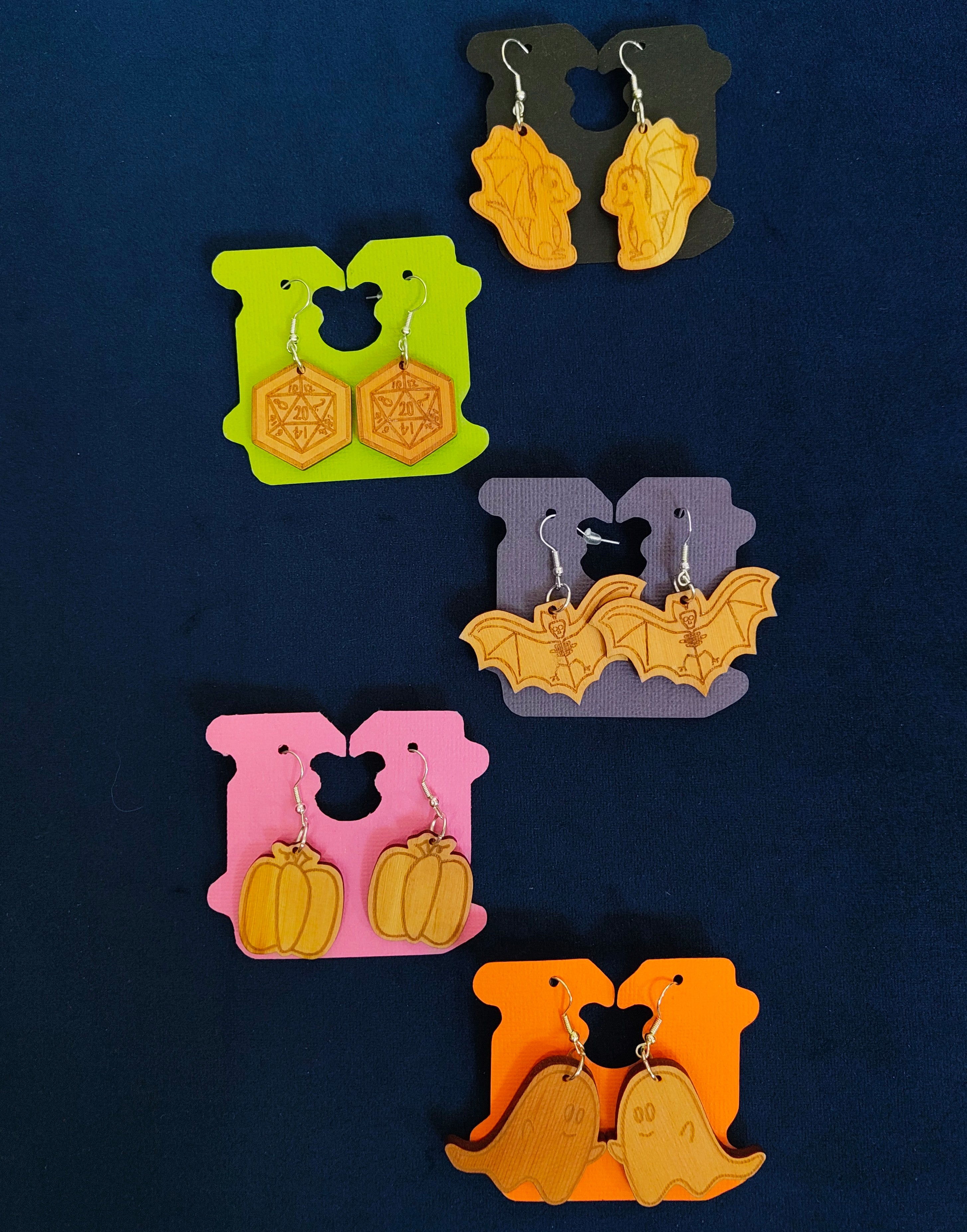 Whimsical Tasmanian Timber Earrings