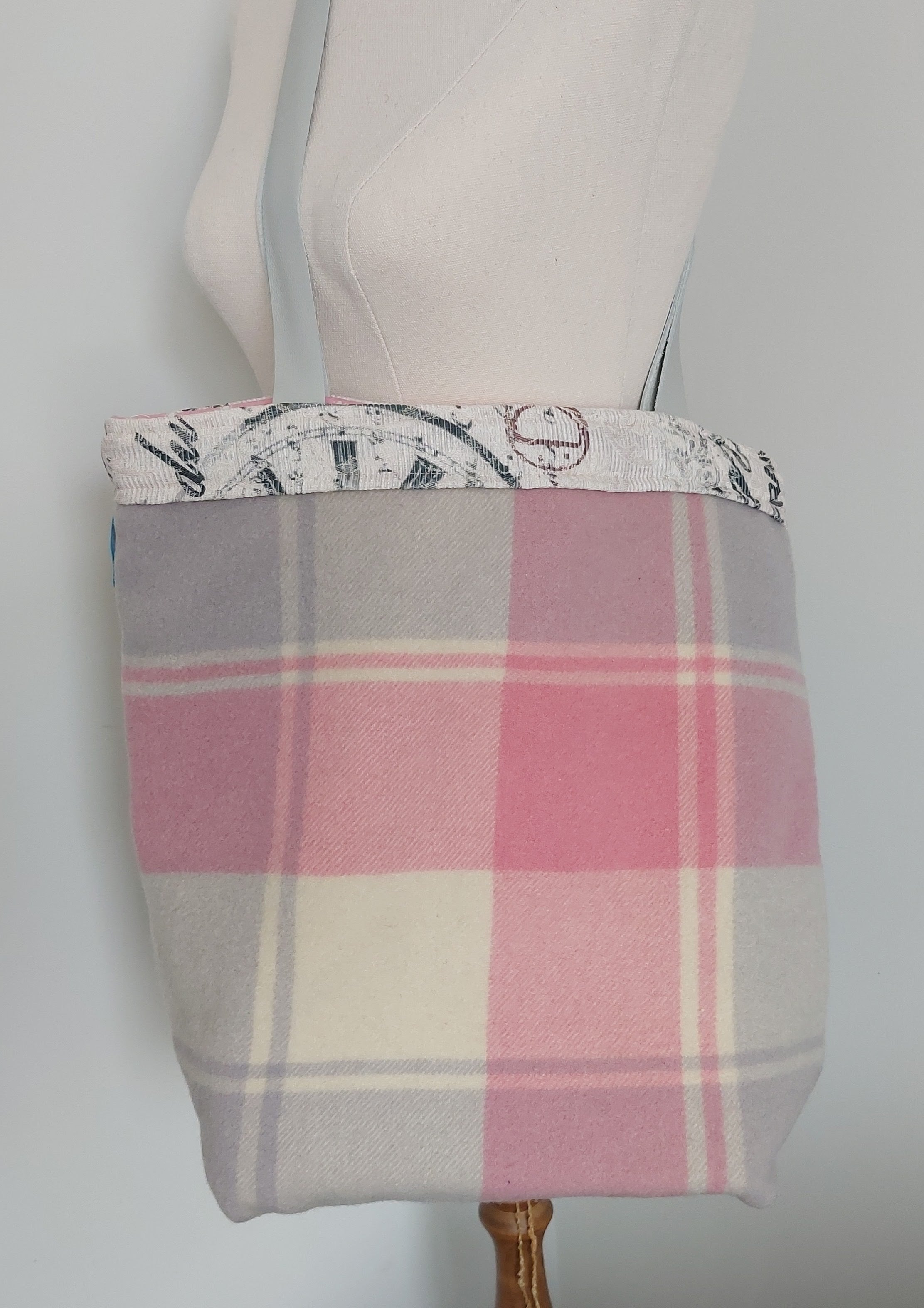 Vintage Woollen Australian Blanket Reversible Tote Bag