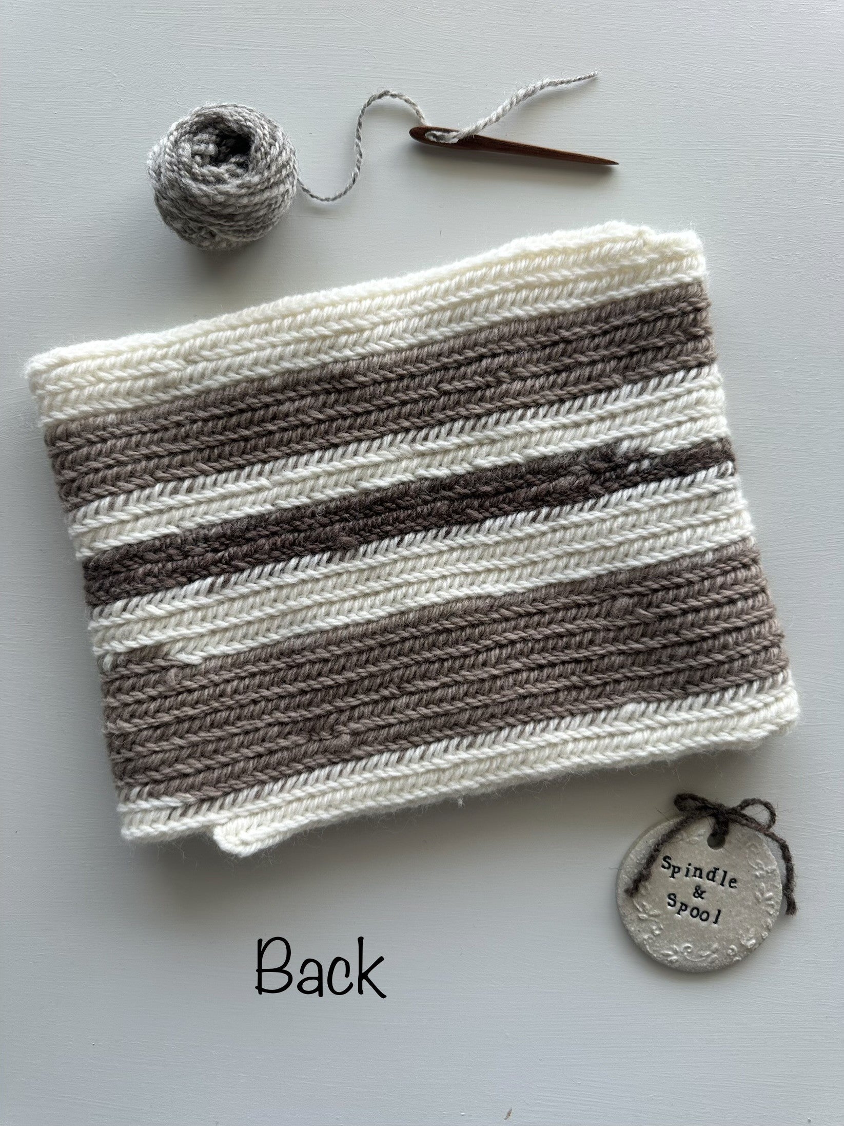 ‘Stripe’ Viking Nalbinding Wool Cowl or Neck Warmer