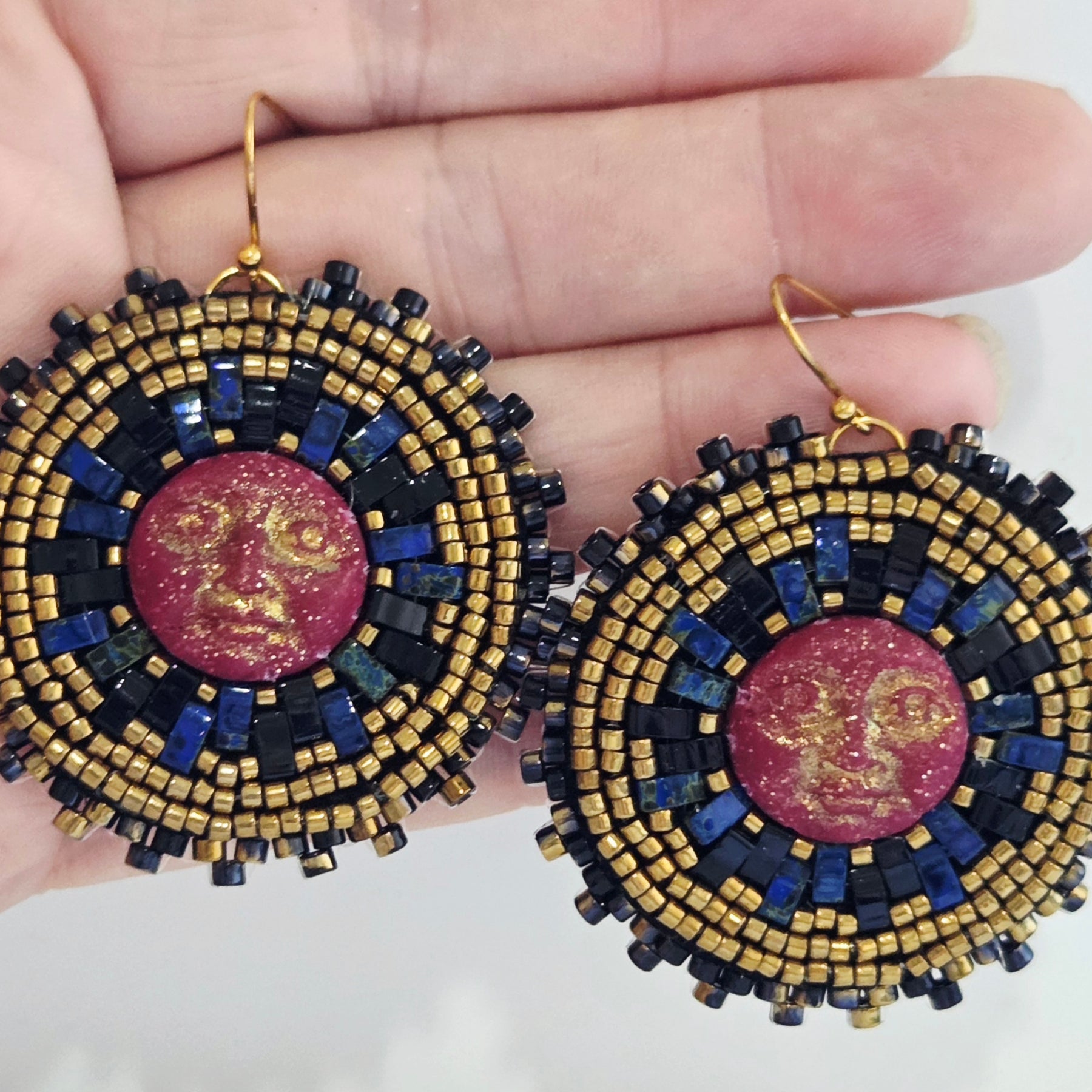 Beaded Sun Earrings