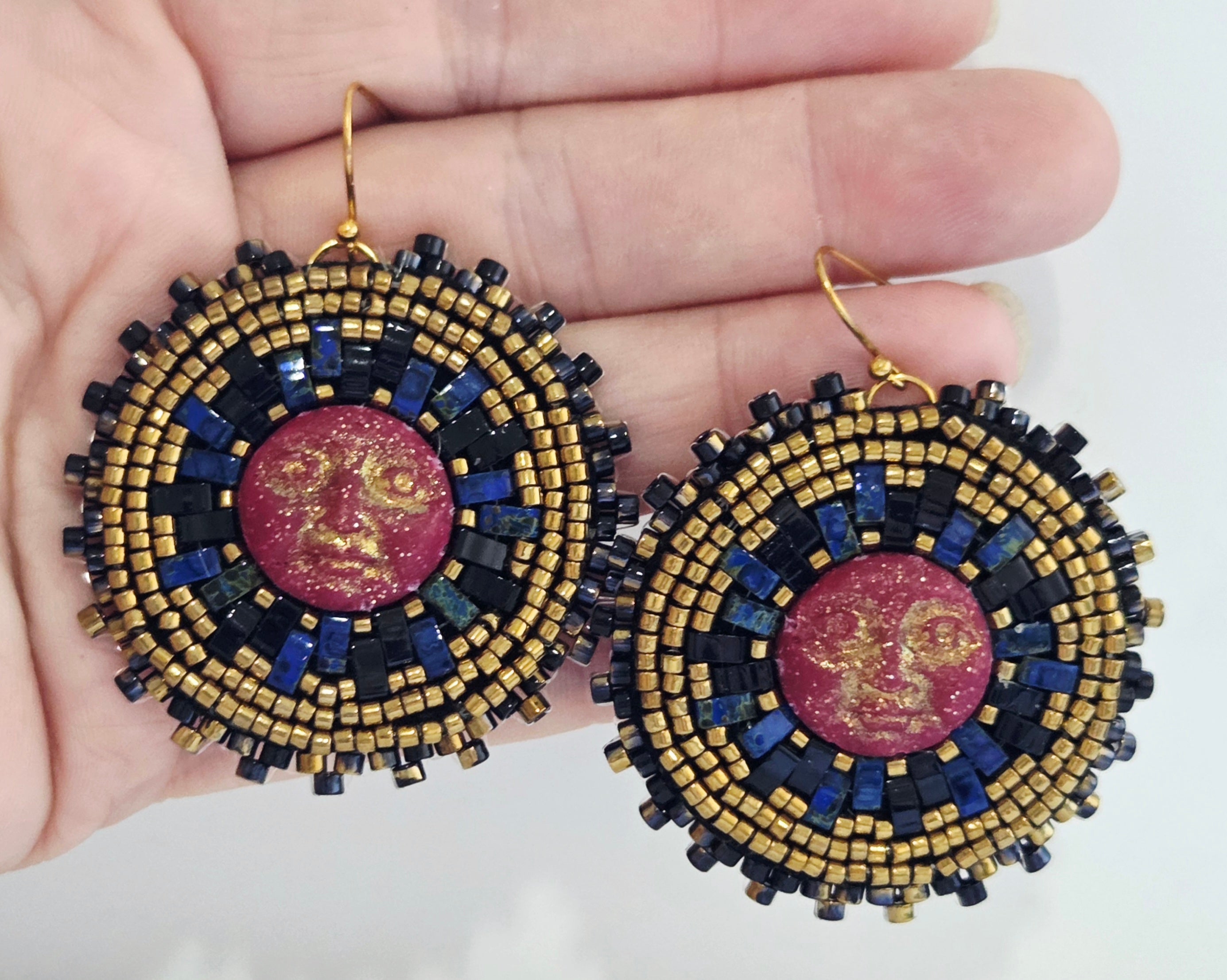 Beaded Sun Earrings
