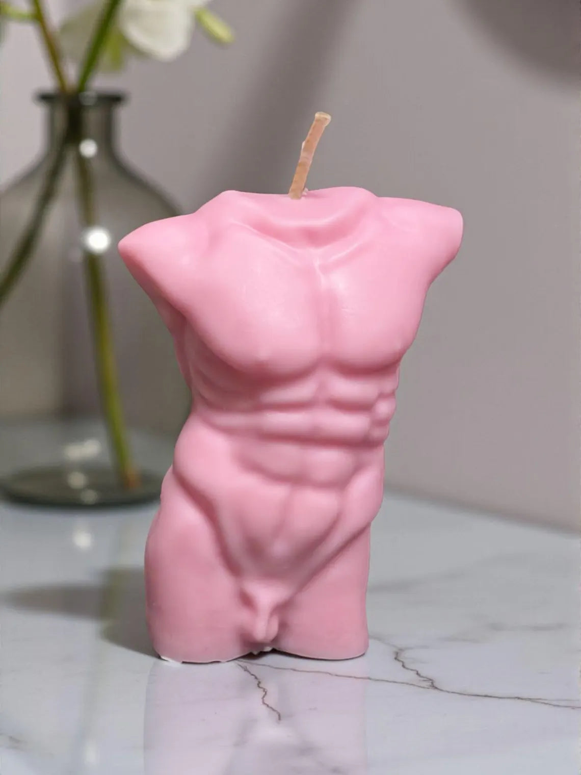 Hand Poured Lovers Candle | Patchouli, Musk & Sandalwood | Hot Pink Pillar 11cm x 7cm