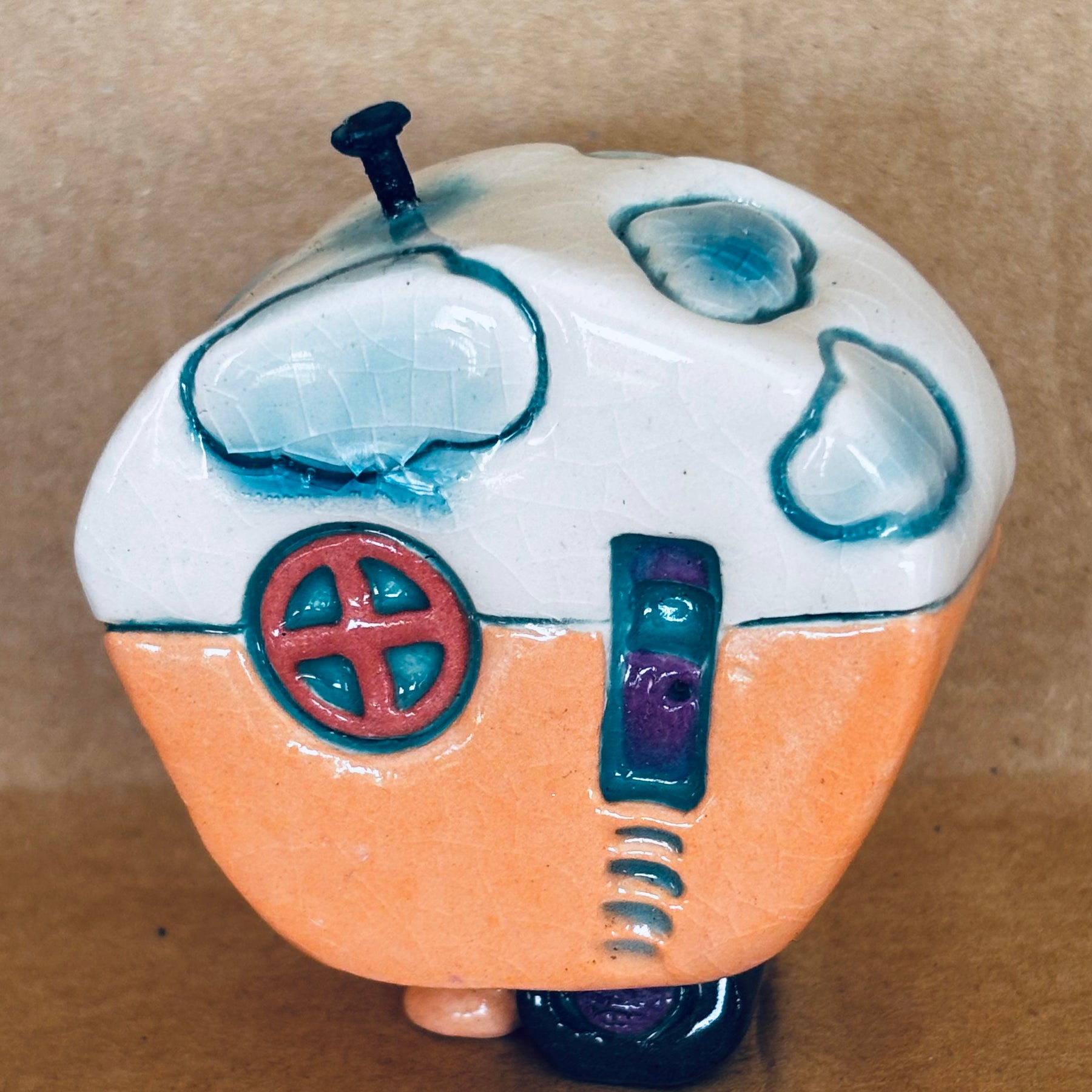 Small Retro Collectable Ceramic Caravan 7